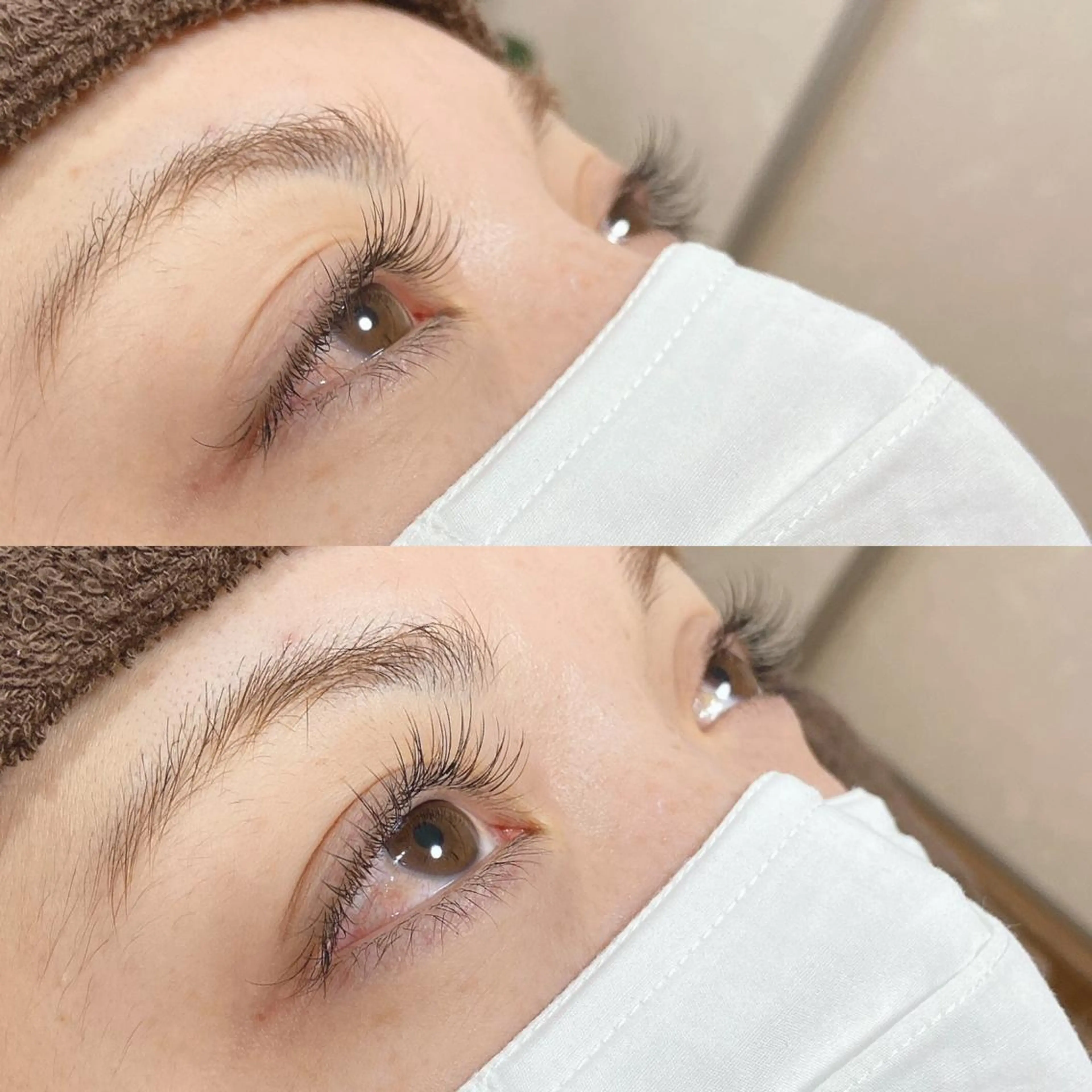 グルー強化剤使用⭐️フラットマットラッシュ100本コーティング付き✨オフ無料、国産グルー使用の写真