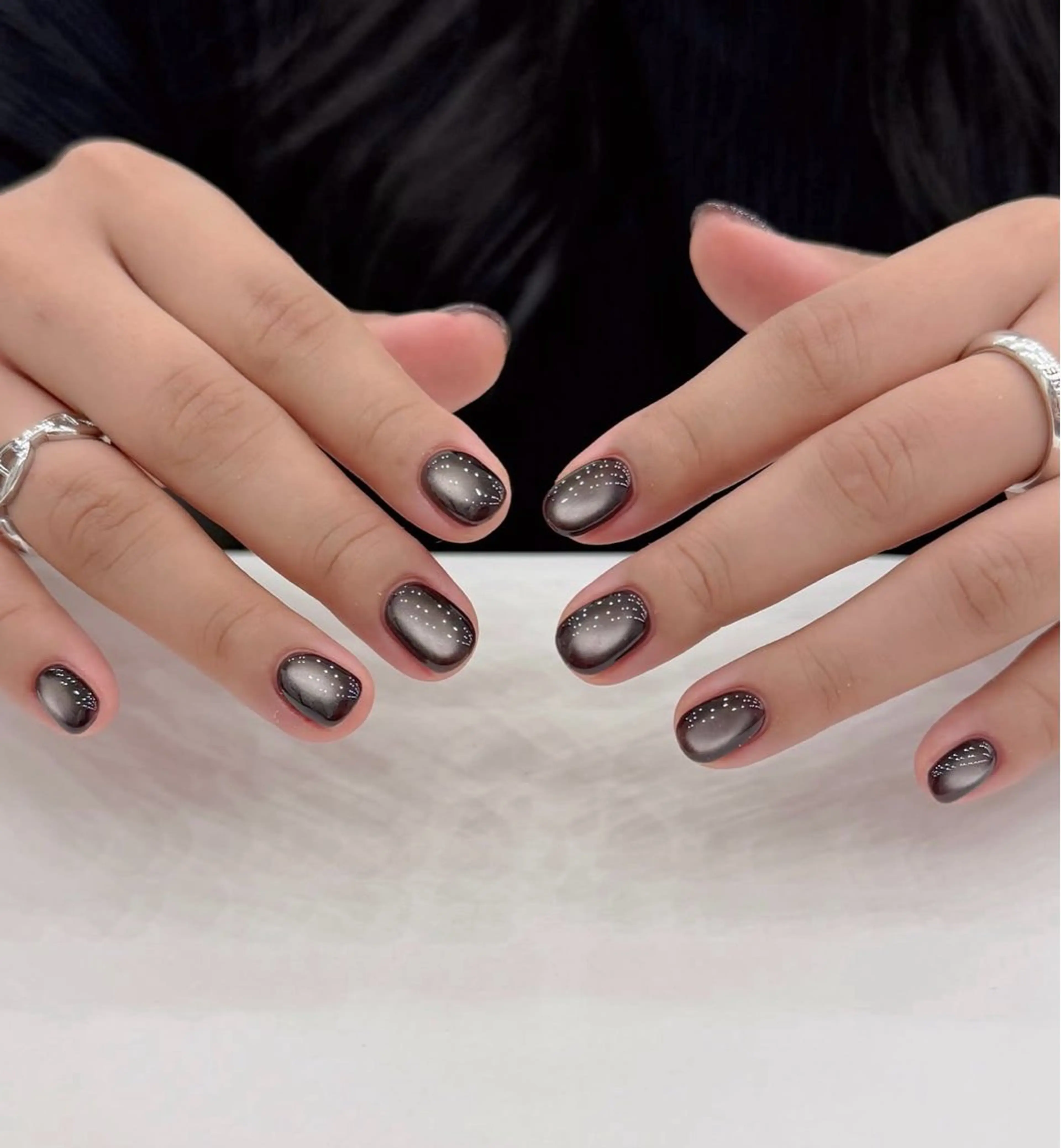 ネイル 韓国ネイル 持ち込み ニュアンスネイル ネイルチップ ハンドネイル ANA.CHUO 本川越店舗のネイルデザイン