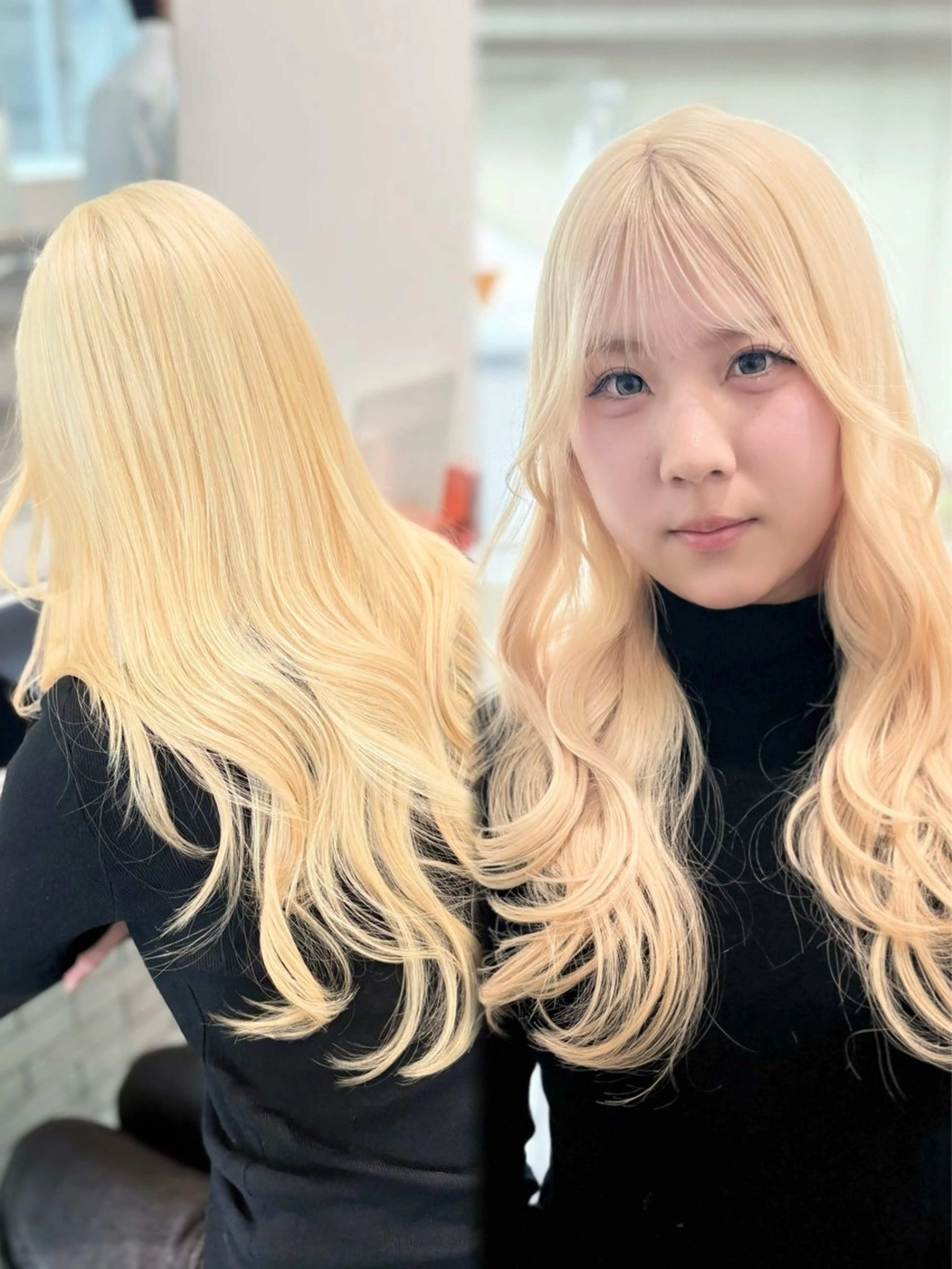 ロング カラー ヘアカラー トリートメント GaKu/ハイトーン /ブリーチ/レイヤーのヘアスタイル