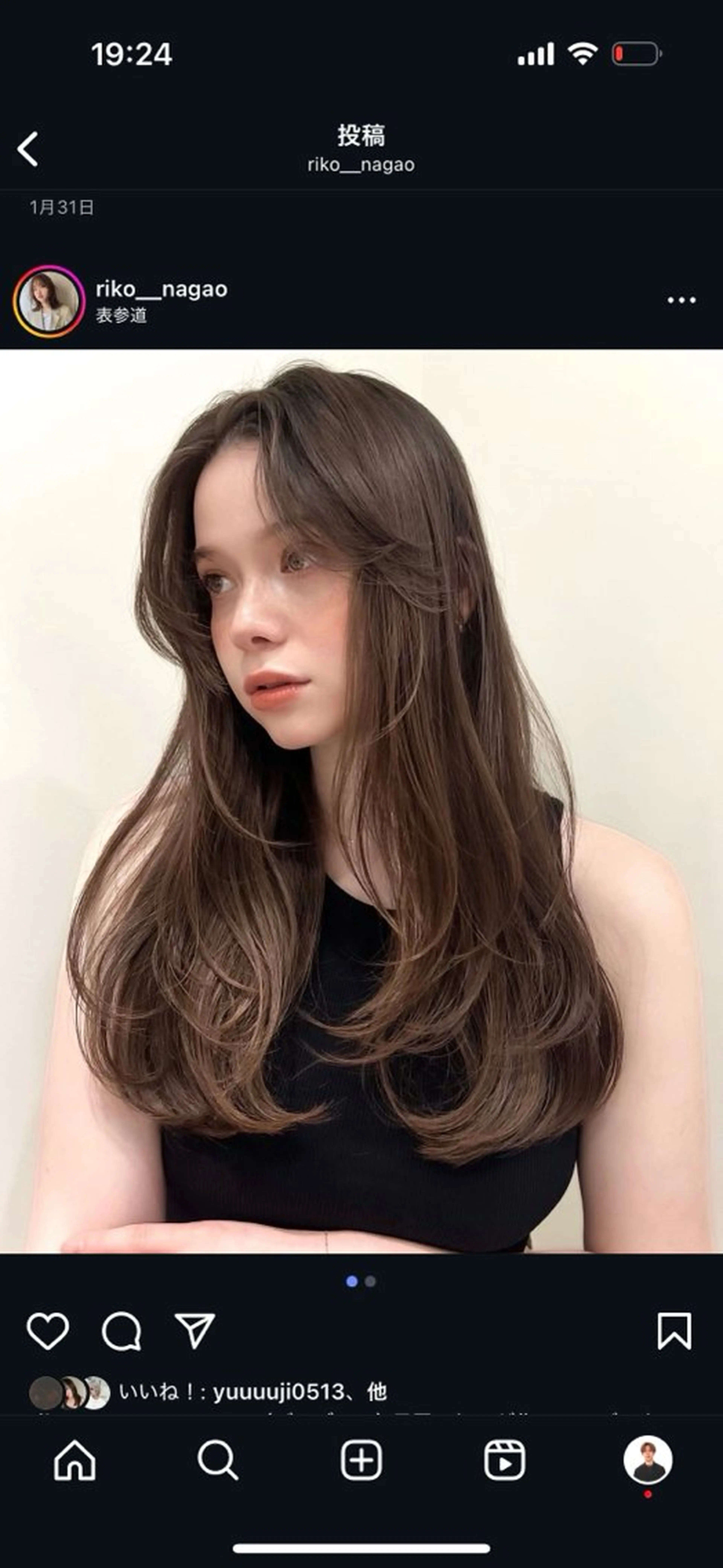 ロング カラー ✨レイヤーカット/透 名感カラー特化✨のヘアスタイル