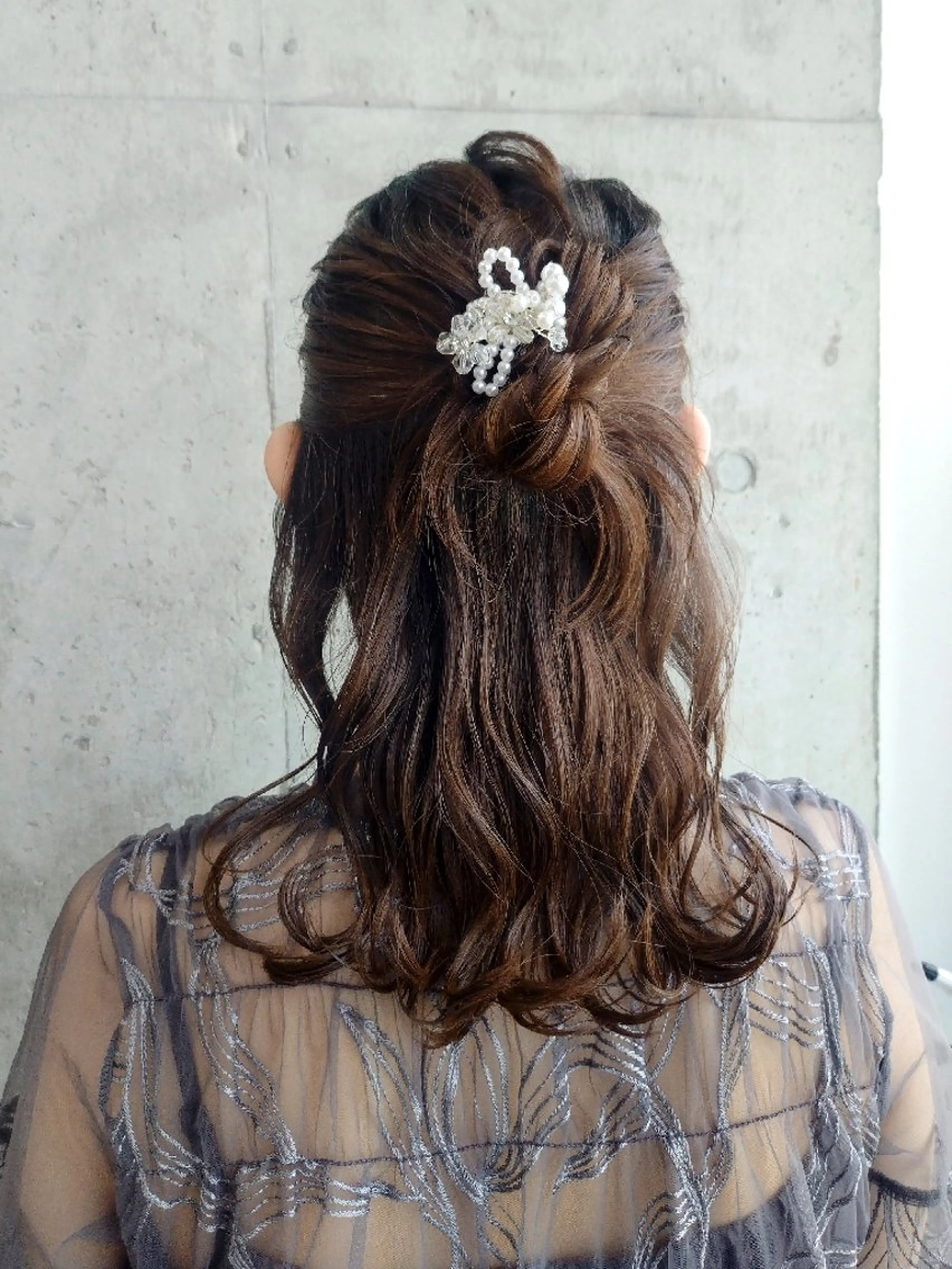 セミロング ヘアアレンジ ヘアセット ヘアアレンジ/透明感 カラー/AKARIのヘアスタイル