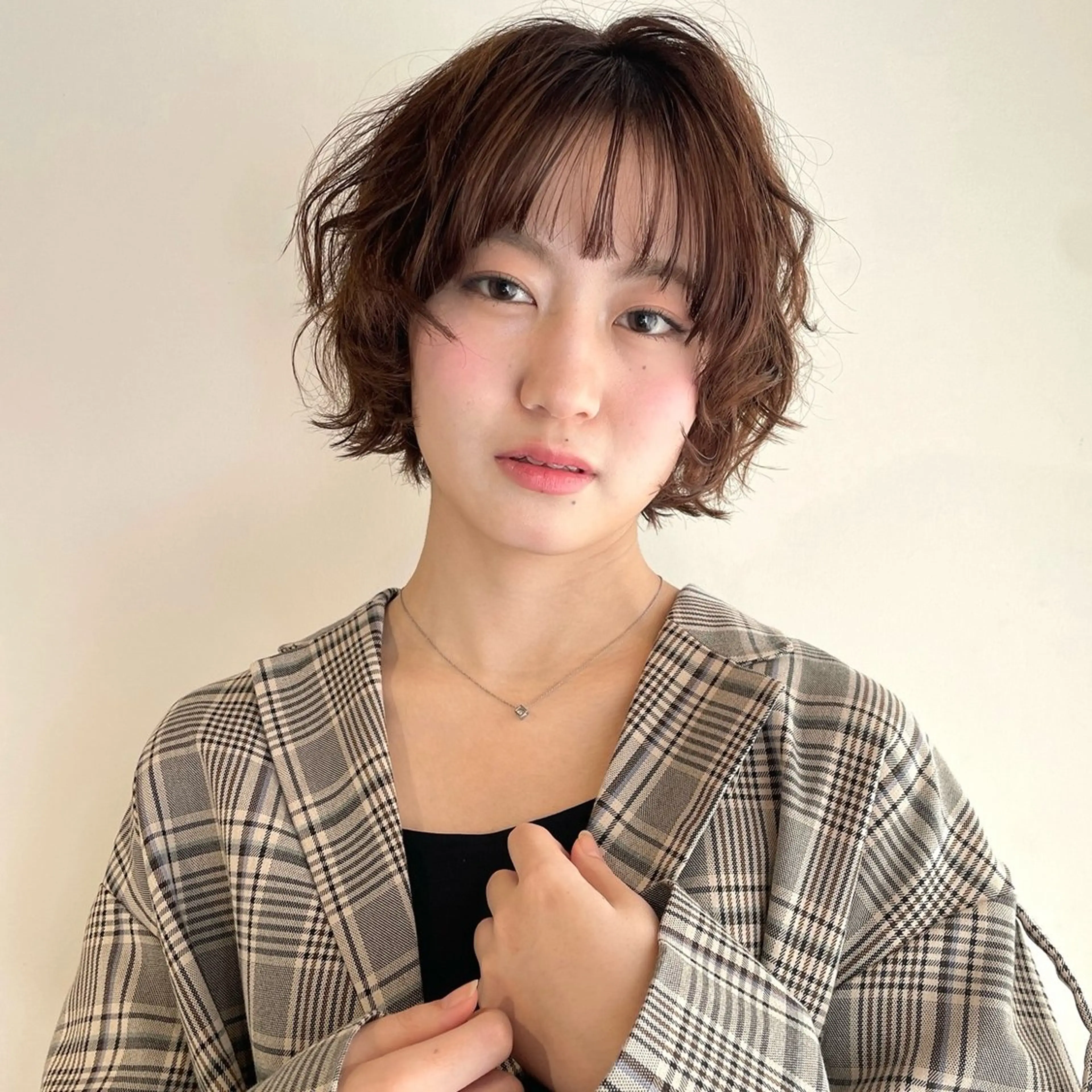 ミディアム パーマ ミディアムパーマ ボブ カット パーマ トリートメント note所属・韓国風/レイヤー/ note アヤナのヘアスタイル