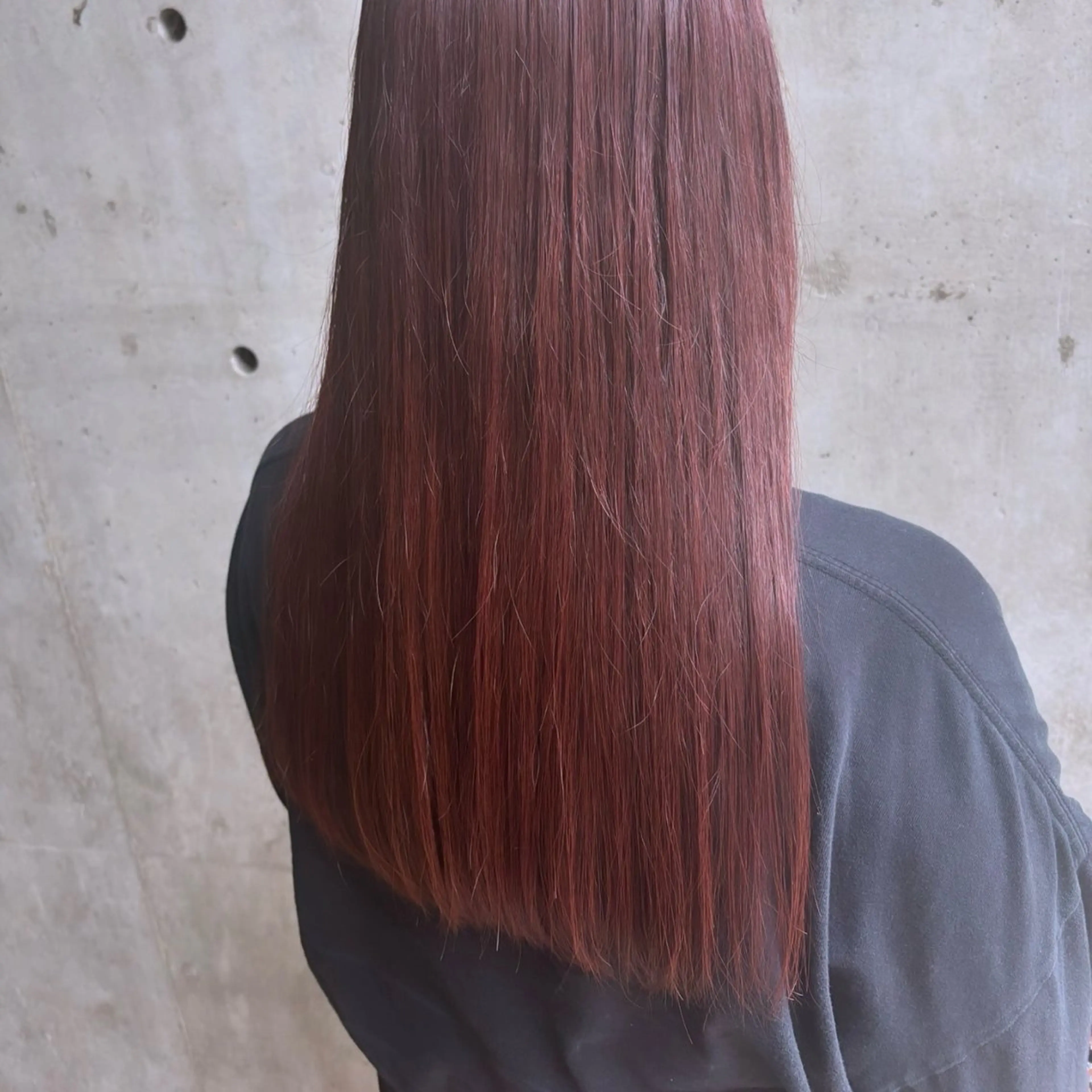 ロング カラー レッドカラー 烏丸/透明感カラー/ ヘッドスパ/kahoのヘアスタイル