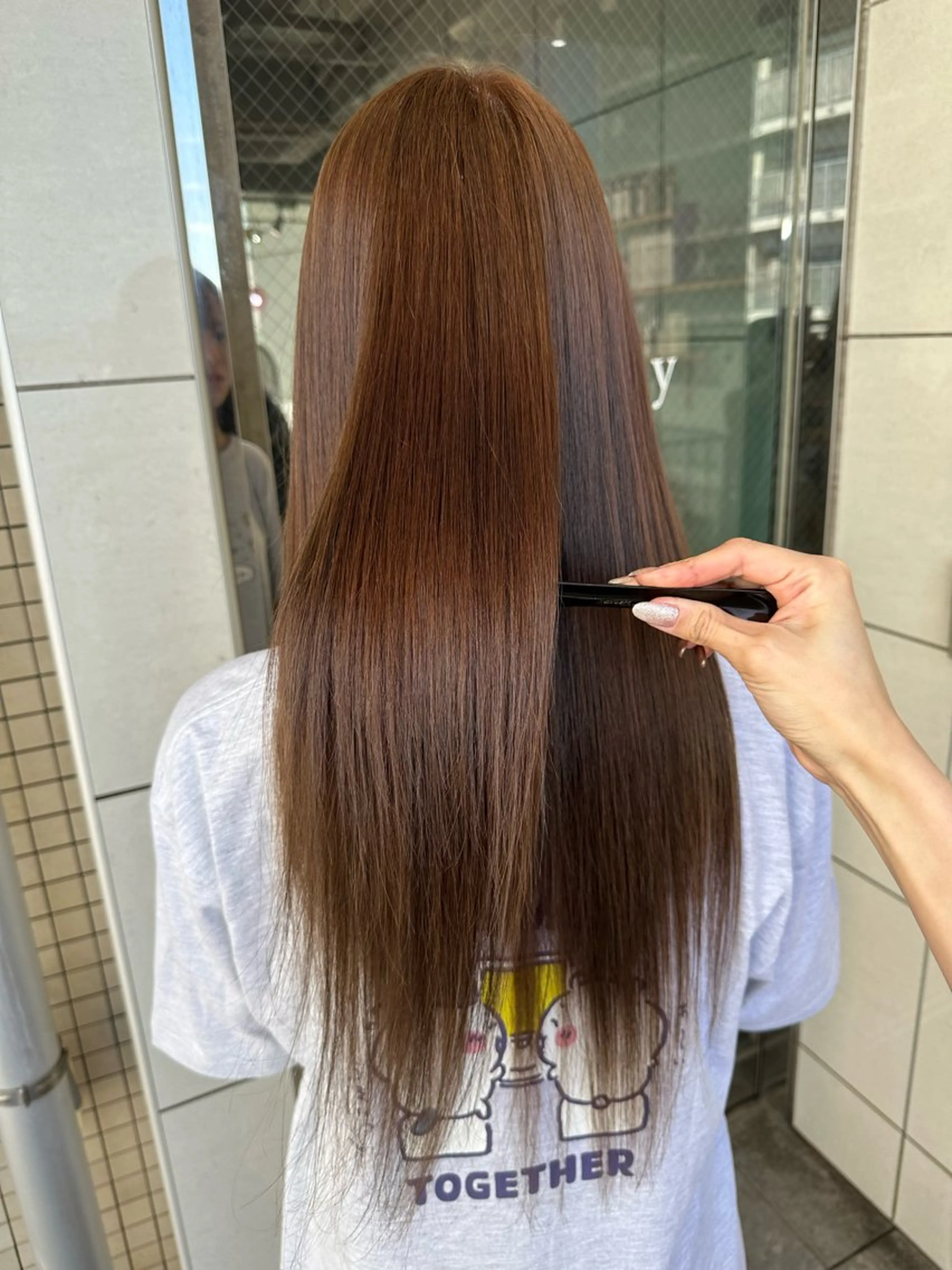 ロング カラー プルエクステ エクステ トリートメント ヘアカラー 🧸プルエクステ❤︎ ネイルKAO🧸のヘアスタイル