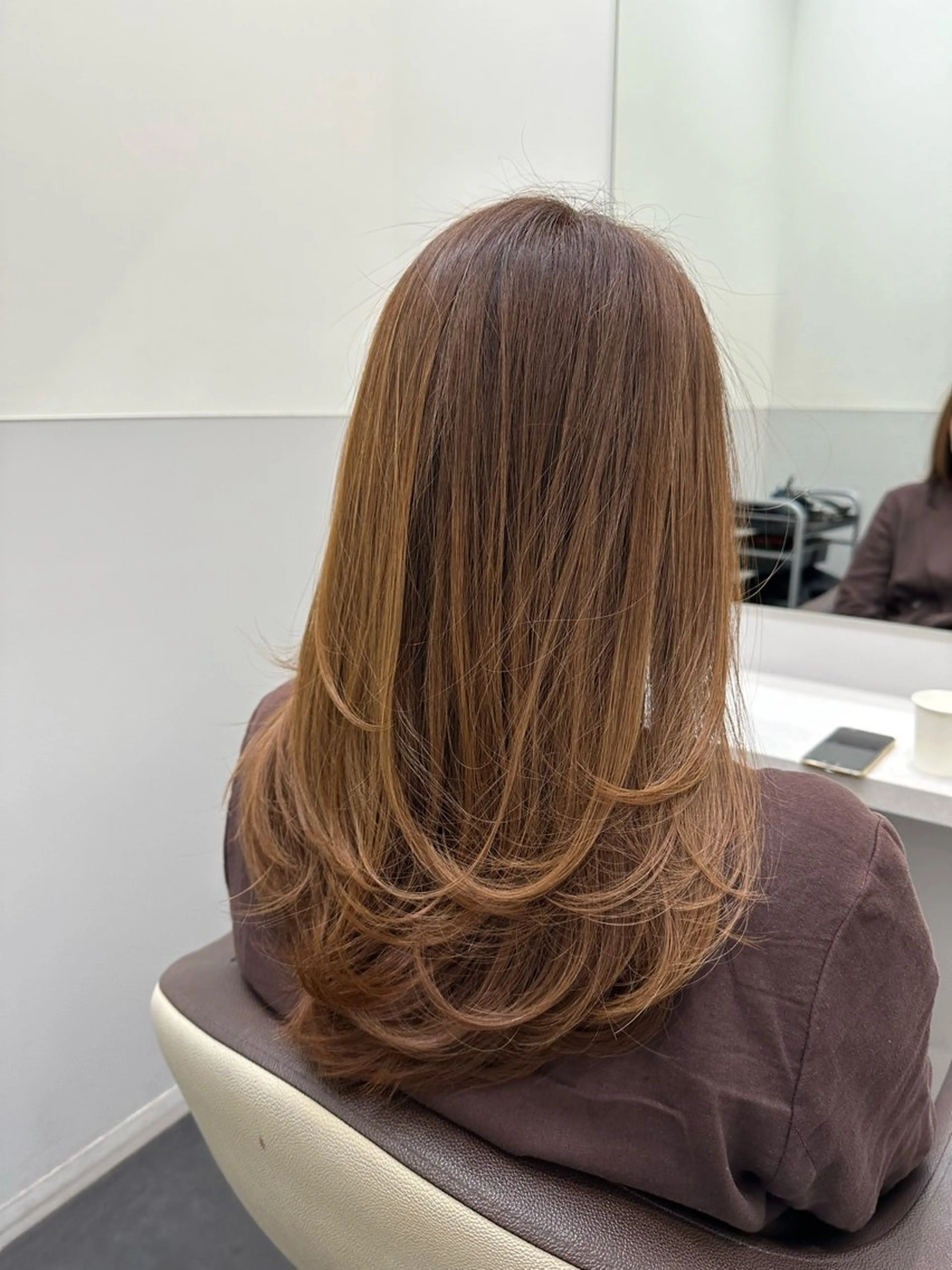 ロング カラー 髪質改善 レイヤーカット ロング トリートメント カット ヘアカラー トリートメント 【レイヤー/韓国風 /髪質改善】RINのヘアスタイル