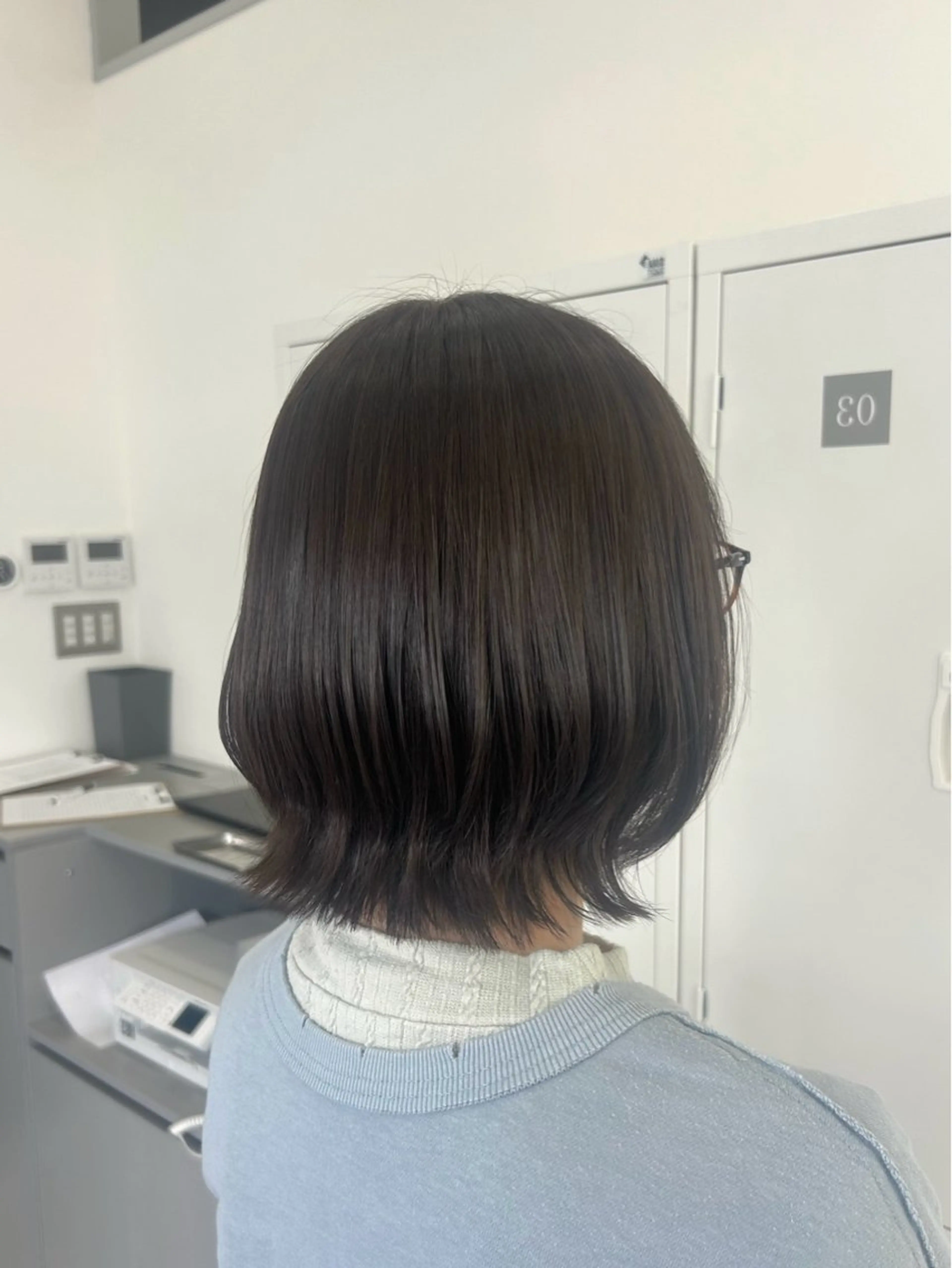 ミディアム カラー カット ヘアカラー トリートメント 武田 唯来のヘアスタイル