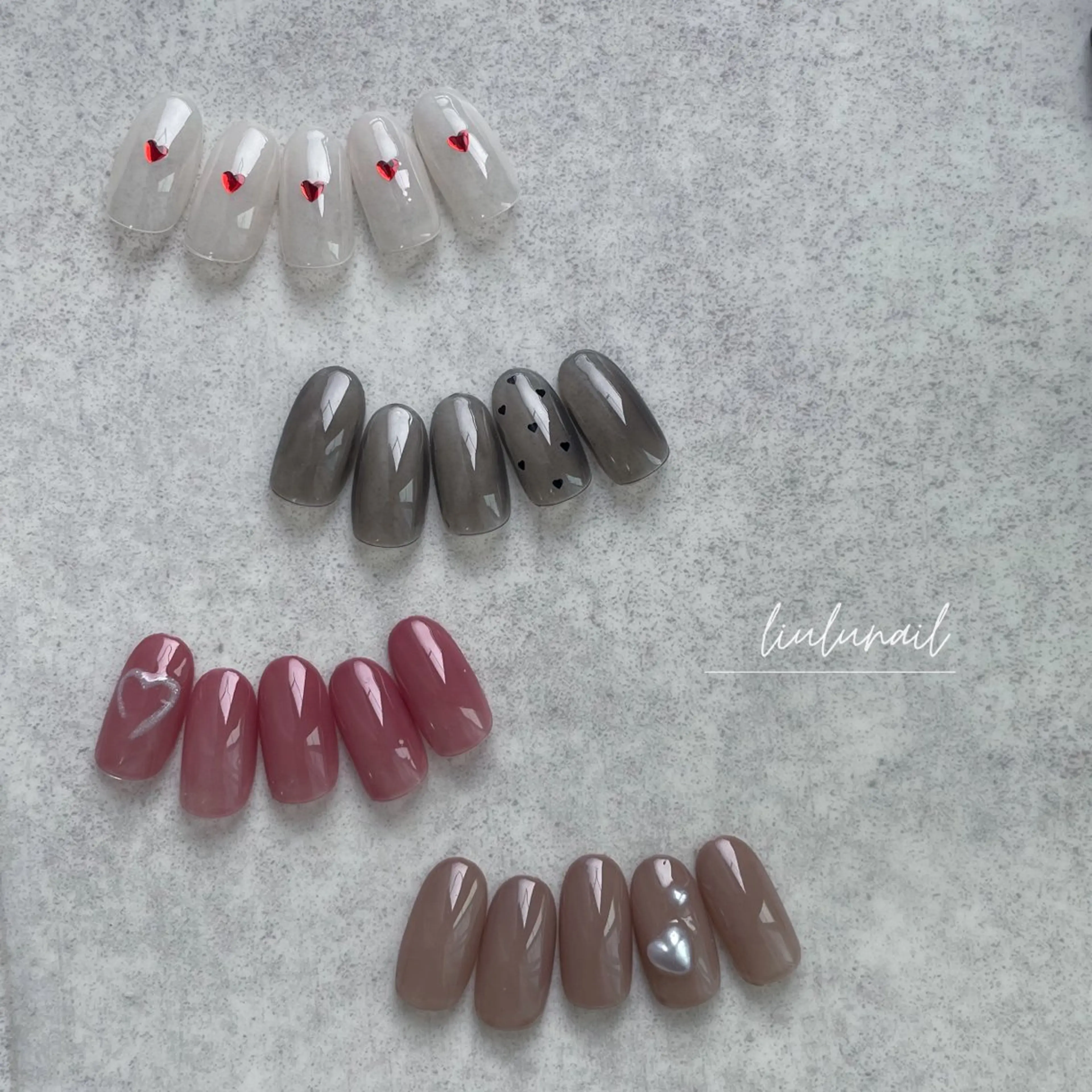 ネイル ハート liulu nailのネイルデザイン