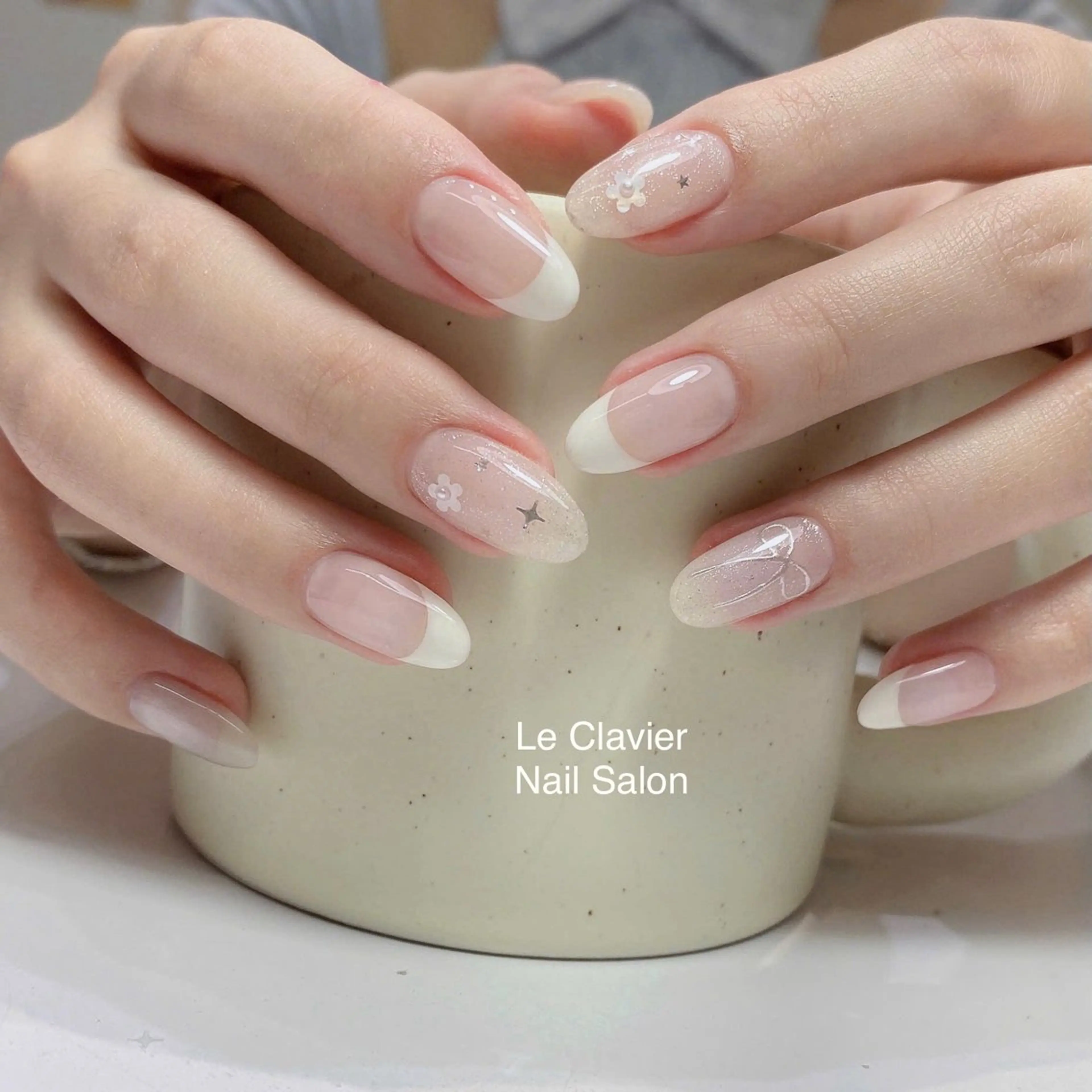 ネイル アートネイル オーロラネイル チークネイル 長さ出し フットネイル ハンドネイル Hazuki nailのネイルデザイン