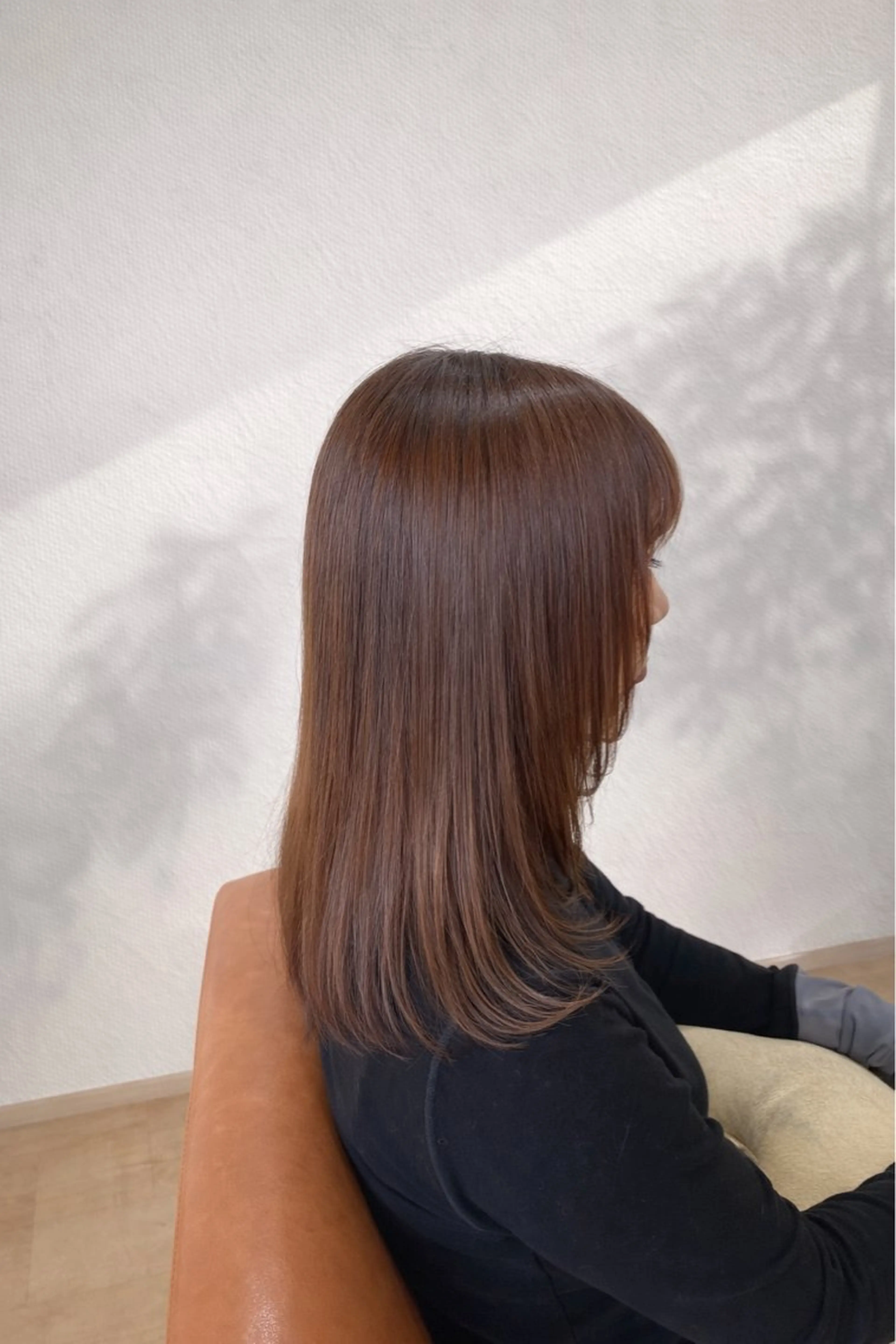 ロング カラー ブラウンカラー 顔まわりレイヤー レイヤーカット カット ヘアカラー トリートメント Hair  bloom所属・艶カラー/ 江角愛理のヘアスタイル