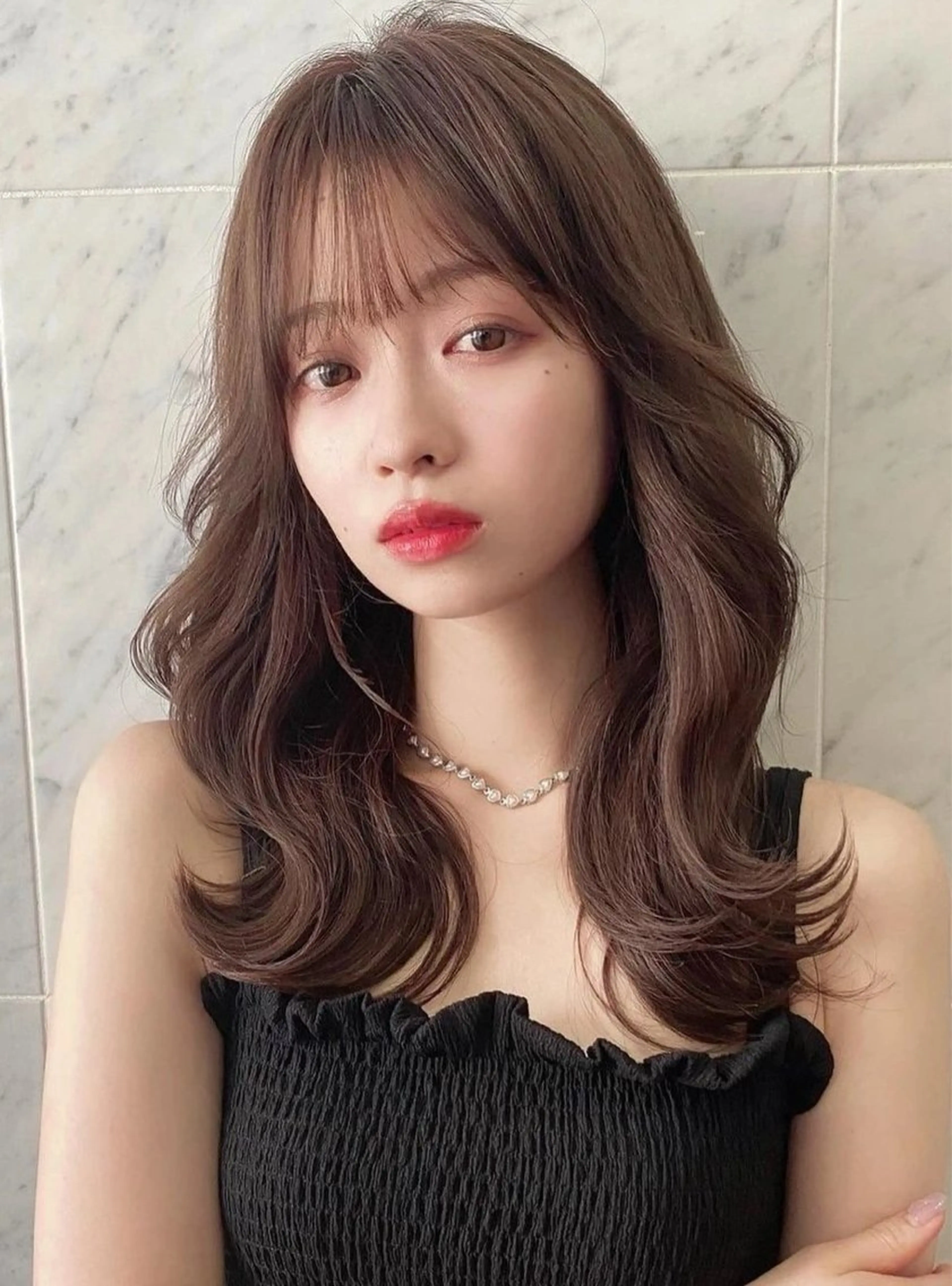 セミロング カラー あかね☆ヘアアレンジ /ボブ/縮毛矯正のヘアスタイル