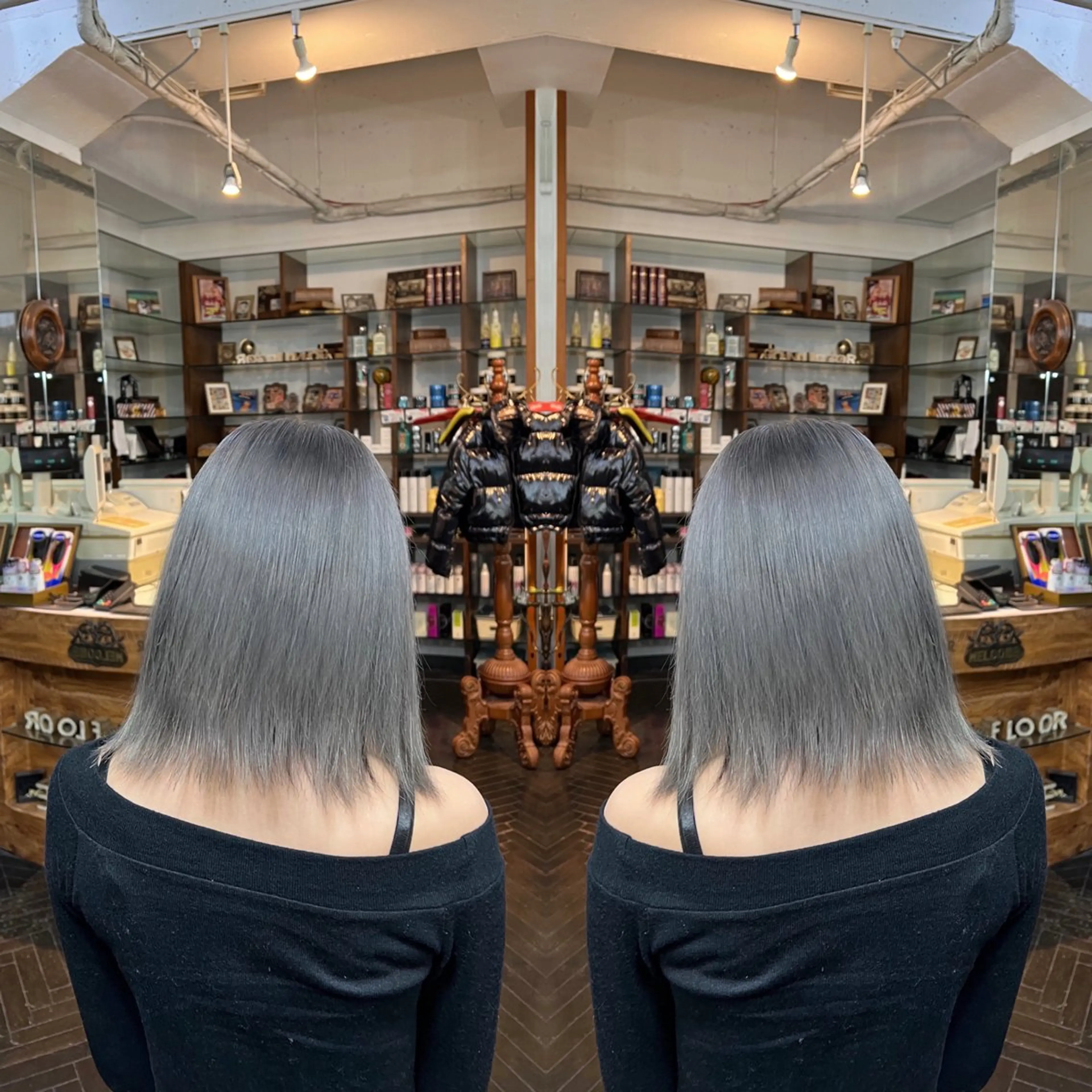 セミロング カラー レイヤー/ボブ/ ミニボブ/AOIのヘアスタイル