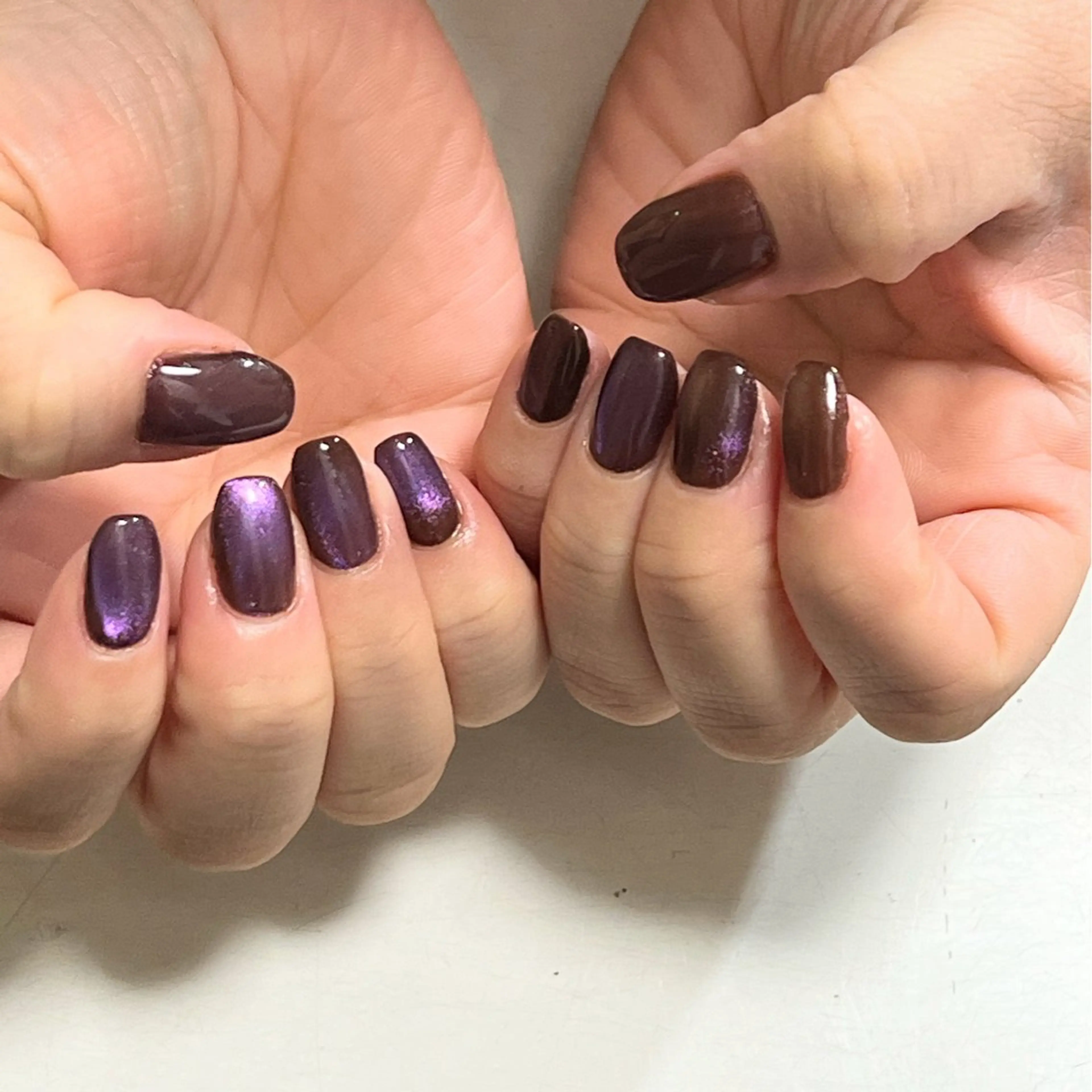 ネイル マグネットネイル ワンカラーネイル ハンドネイル nail salon   KAREN所属・t. REINAのネイルデザイン