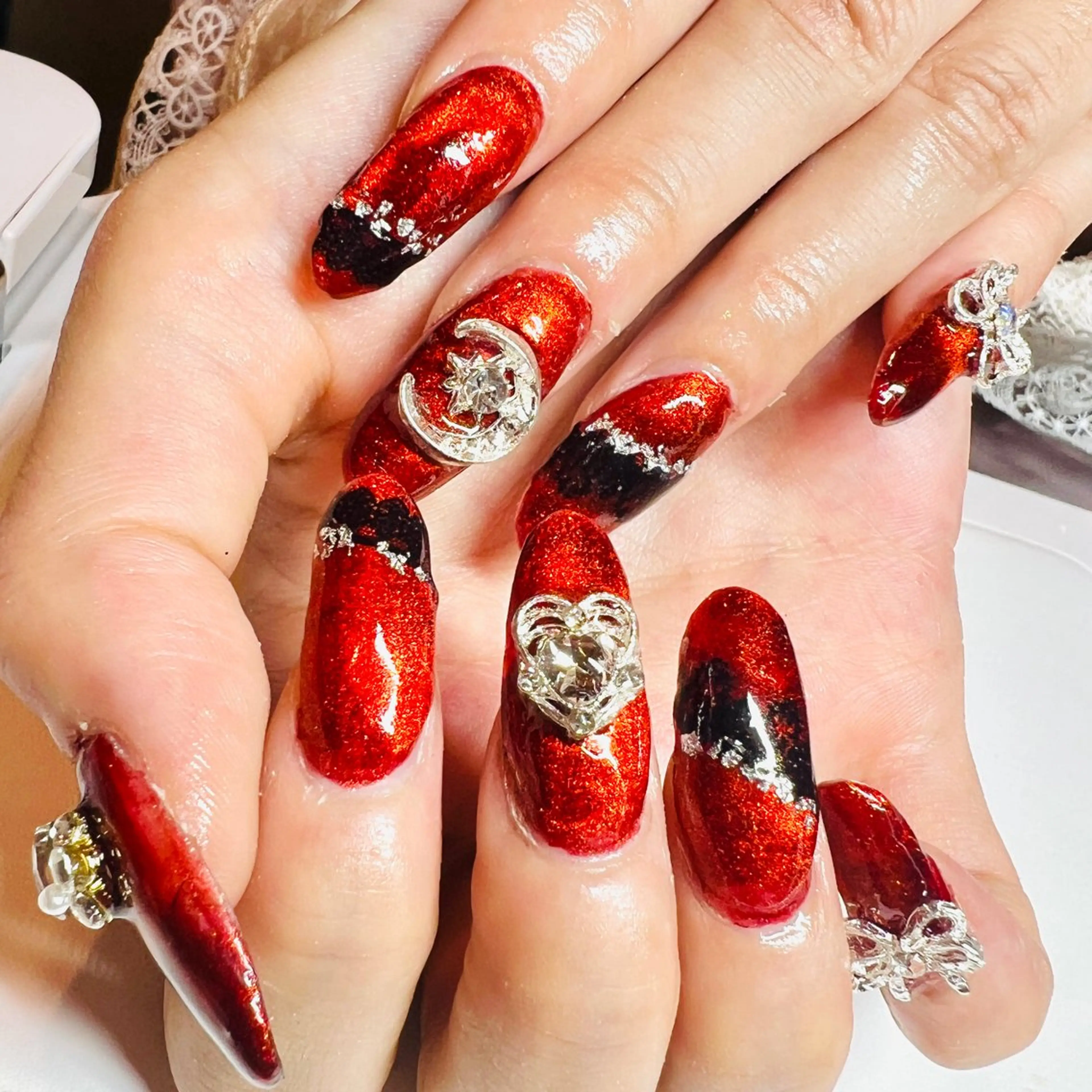 ロング ハンドネイル Nail Salon midnightのネイルデザイン
