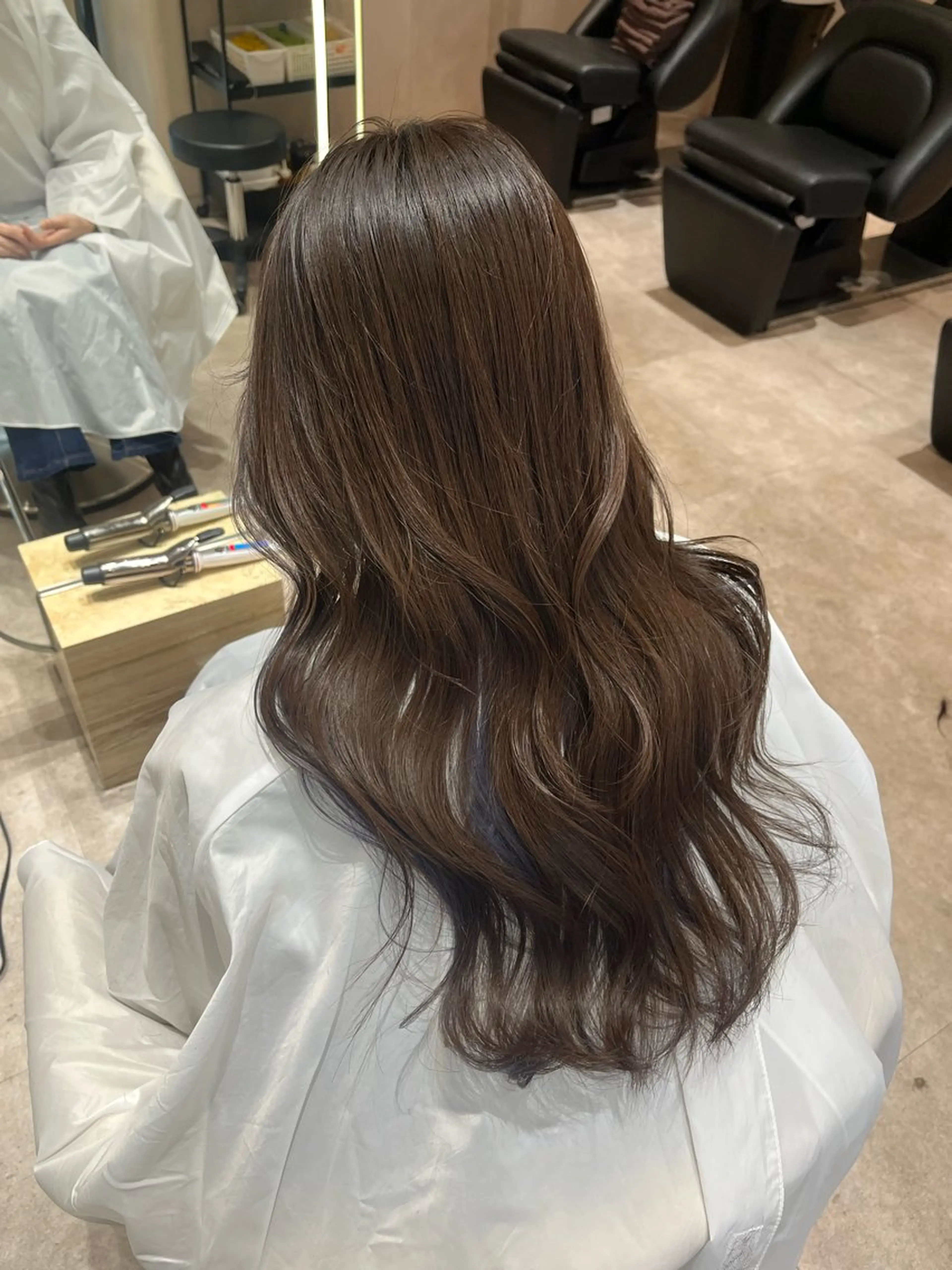 セミロング カット ヘアカラー 顔周りカット/ 透明感カラー/ユナのヘアスタイル