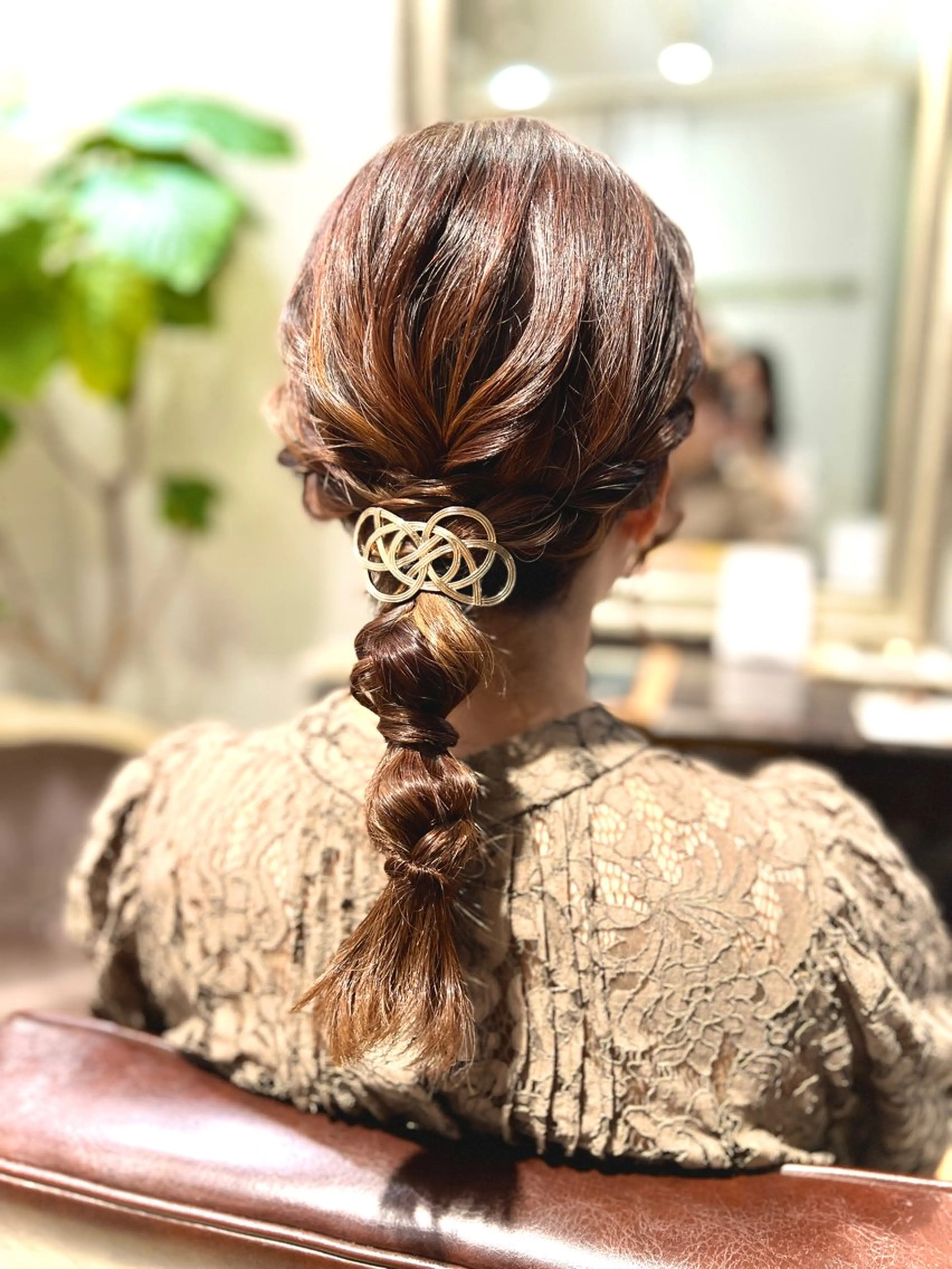 セミロング ヘアアレンジ 韓国風レイヤー ∕ 大隣 里桜のヘアスタイル