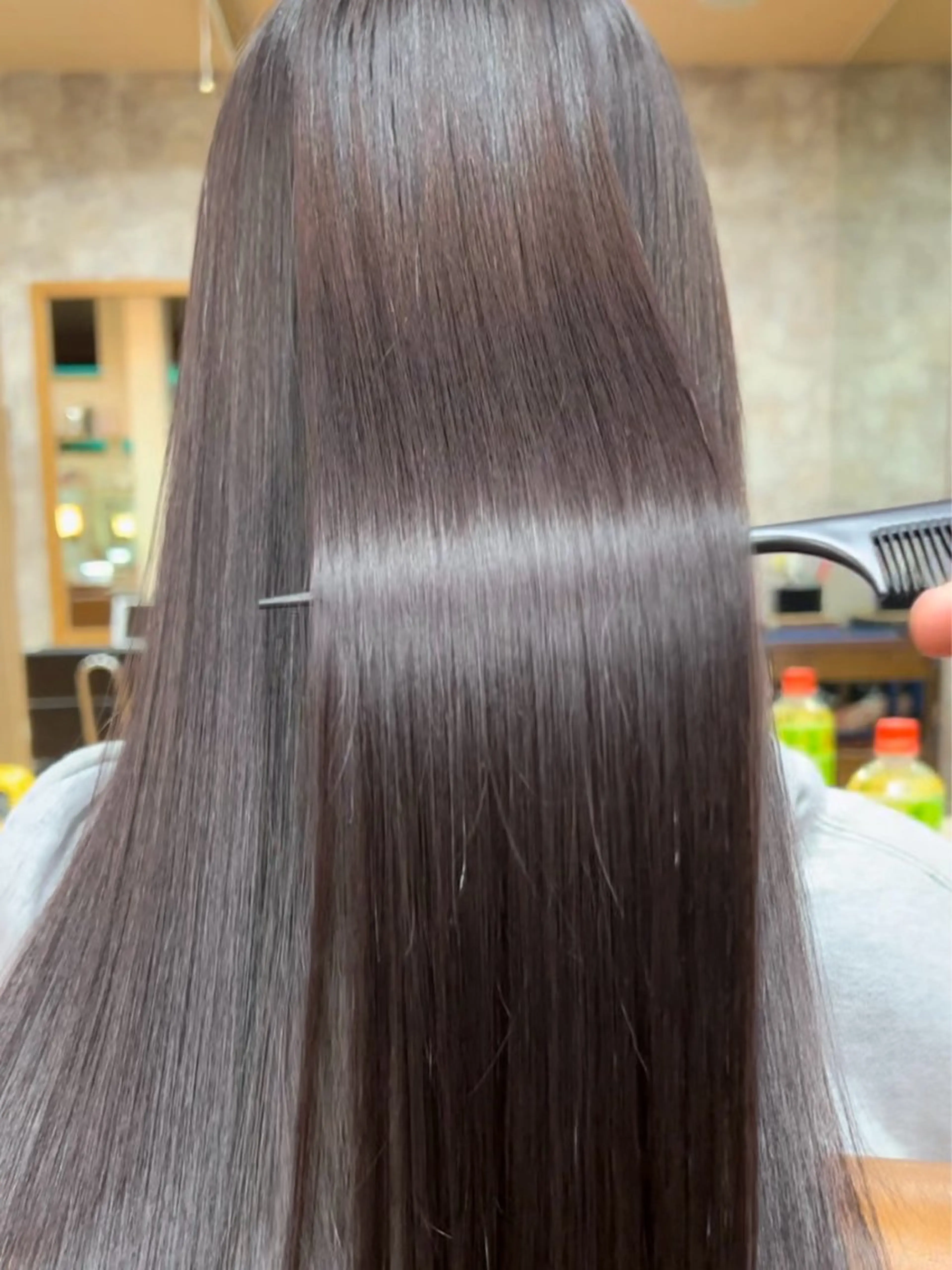 セミロング 髪質改善 縮毛矯正 メンズ曲がる 縮毛矯正/駅徒歩4分のヘアスタイル