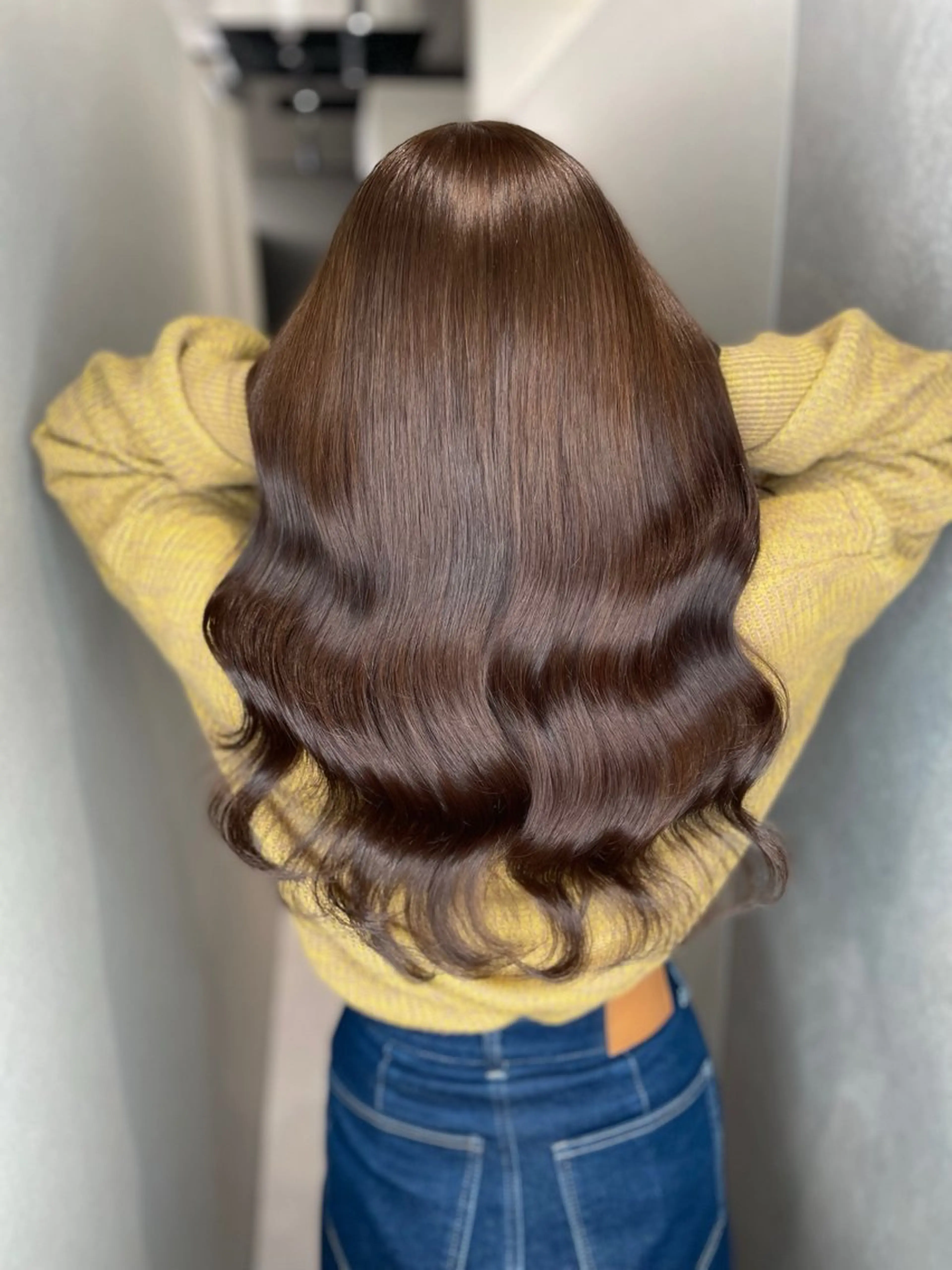 セミロング カラー 透明感カラー 髪質改善 ヘアカラー トリートメント 今井 勝也のヘアスタイル