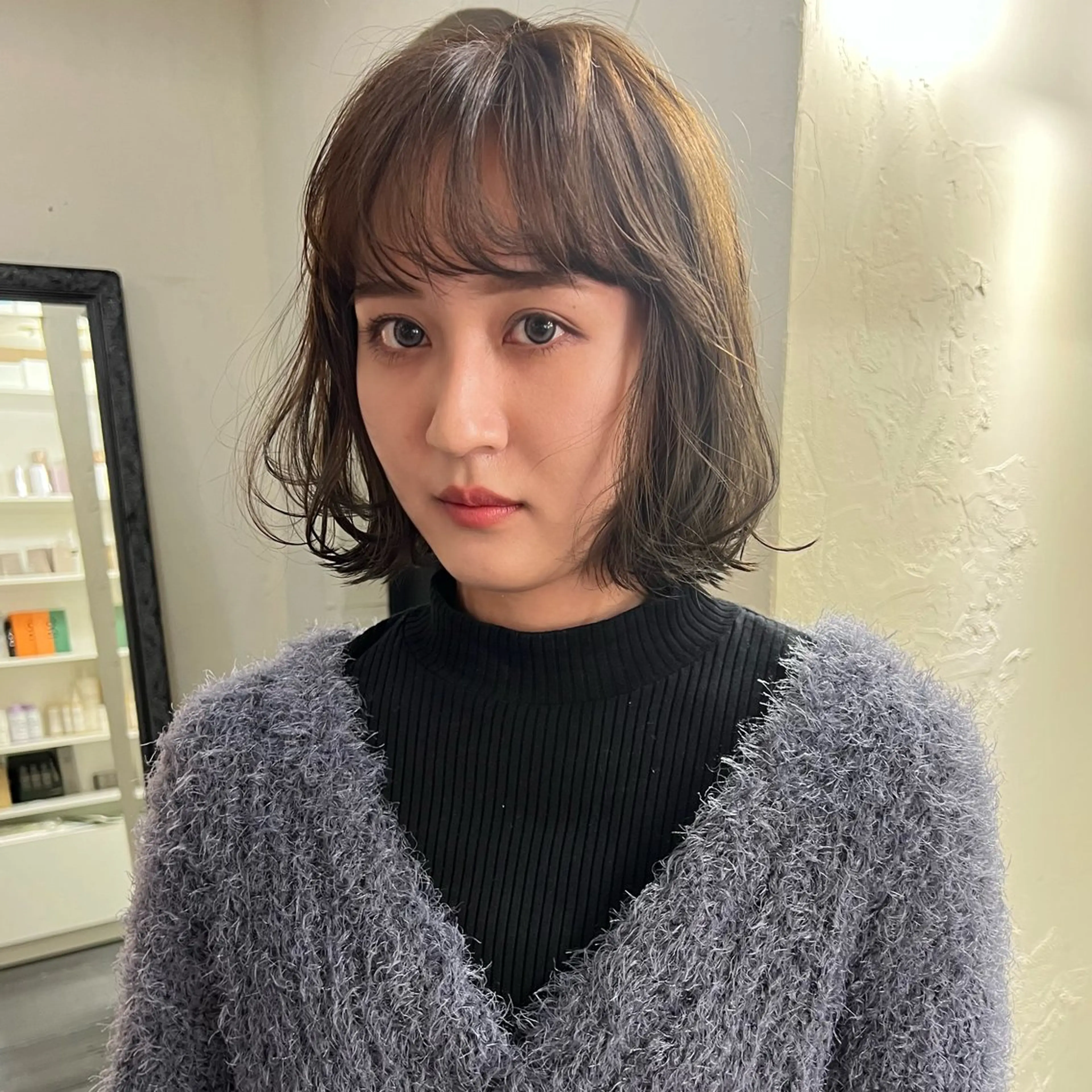 ショート カラー ブラウンカラー オリーブブラウン ボブ ショートヘア 大久保 佳那のヘアスタイル