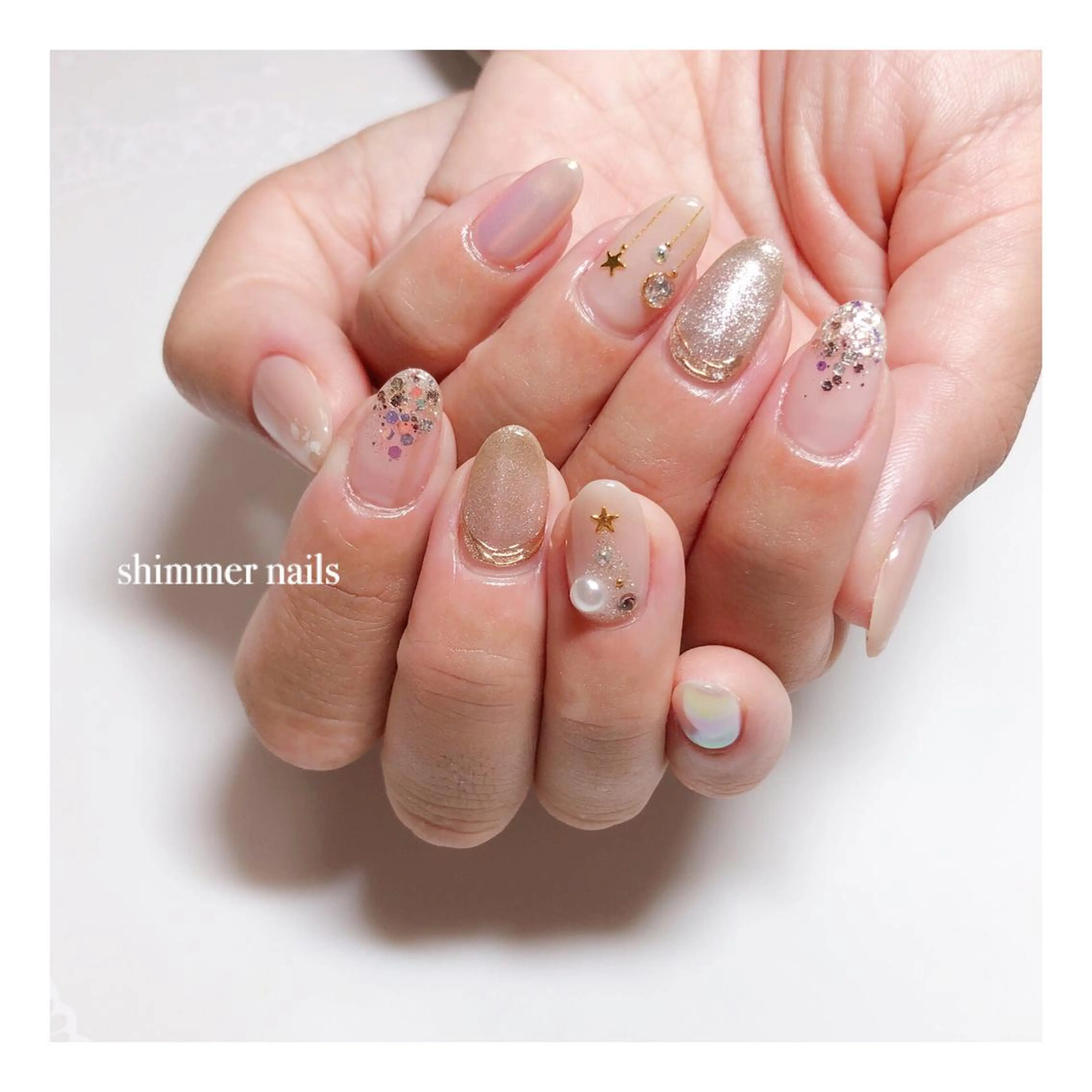 ネイル 冬ネイル クリスマス shimmer nailsのネイルデザイン
