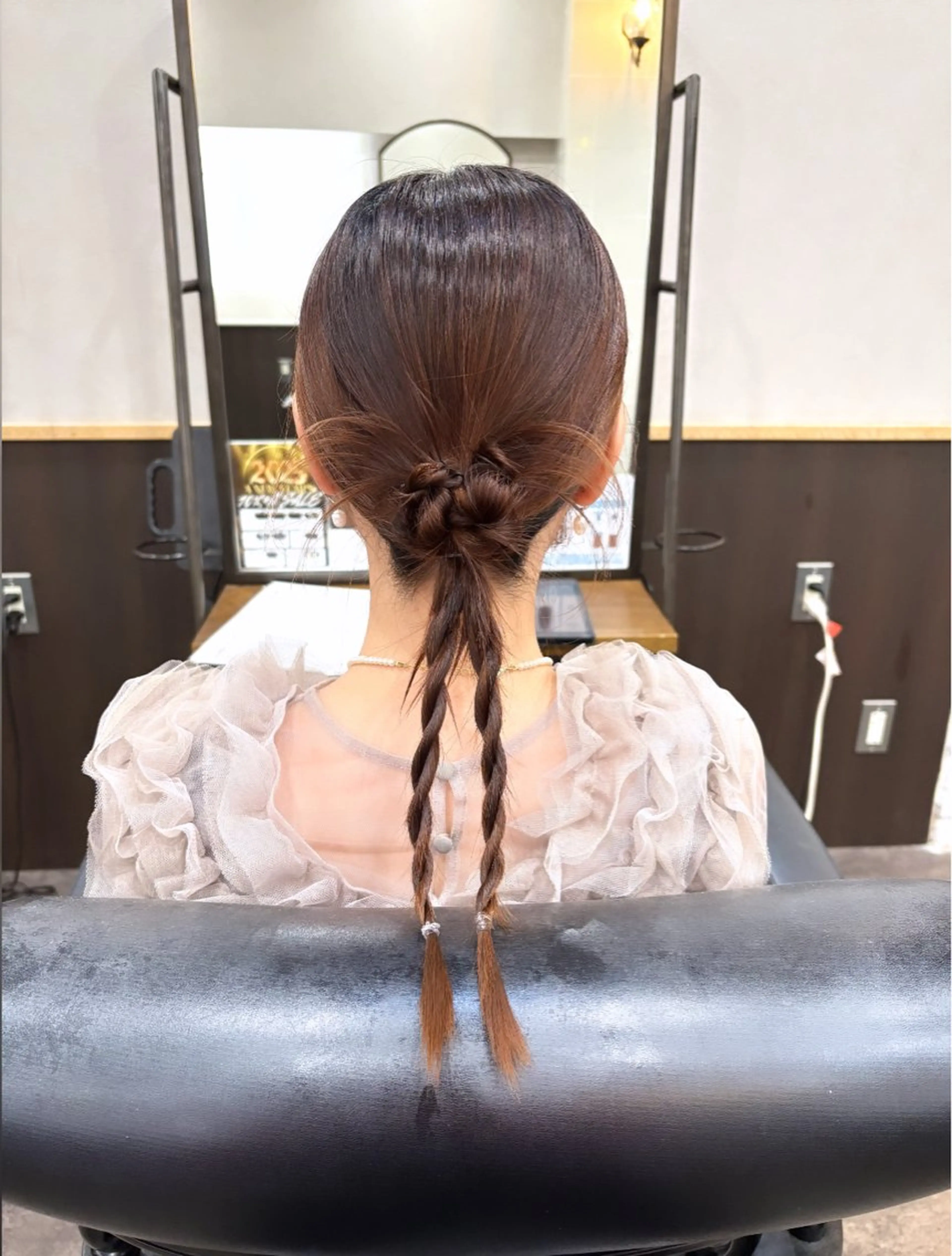 セミロング ヘアアレンジ ヘアセット 🦄🩵YUNA 🩵🦄のヘアスタイル