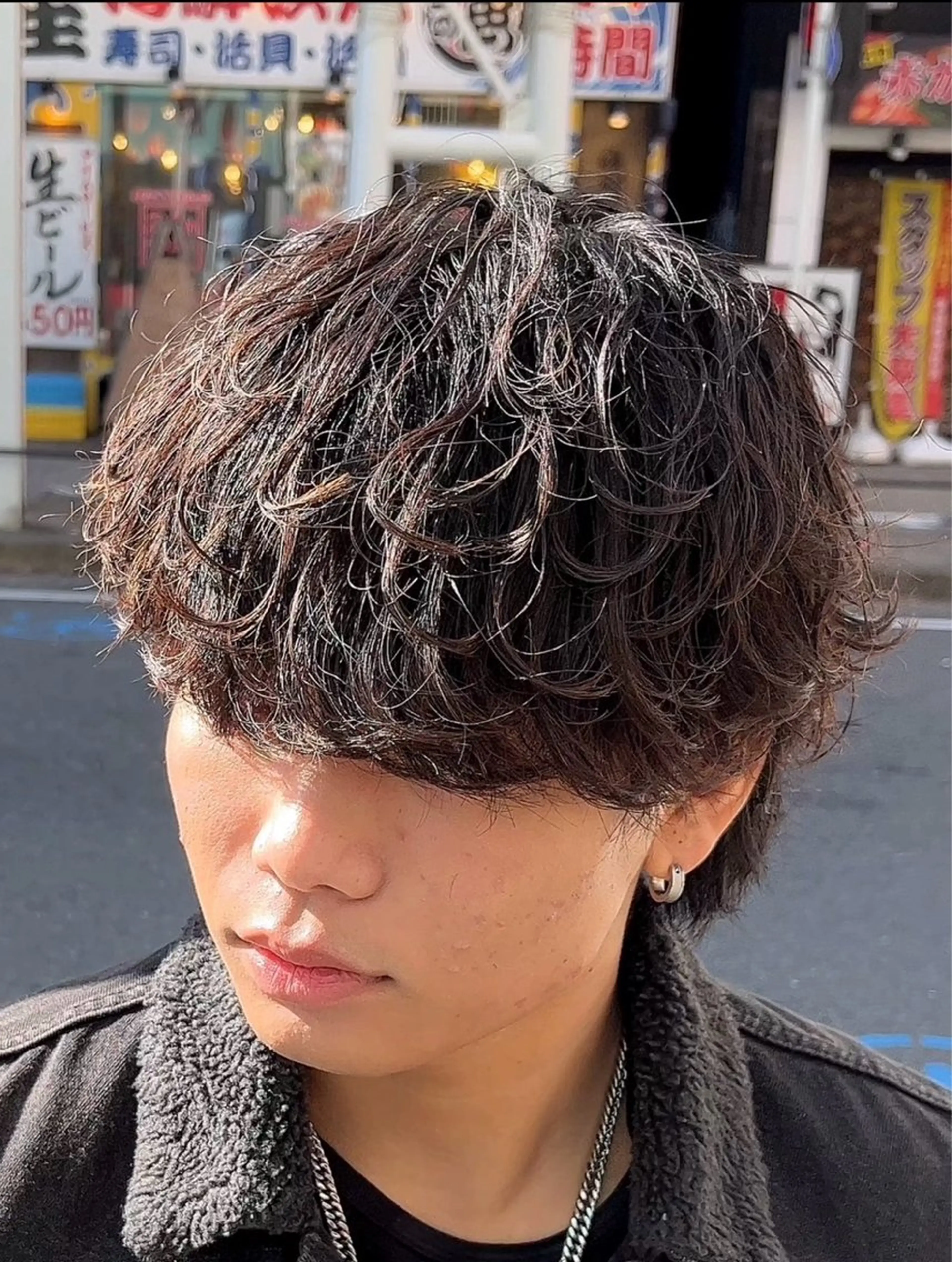 パーマ メンズ メンズパーマ 波巻きパーマ メンズ専門/パーマ 特化/栄/北出瑞貴のヘアスタイル