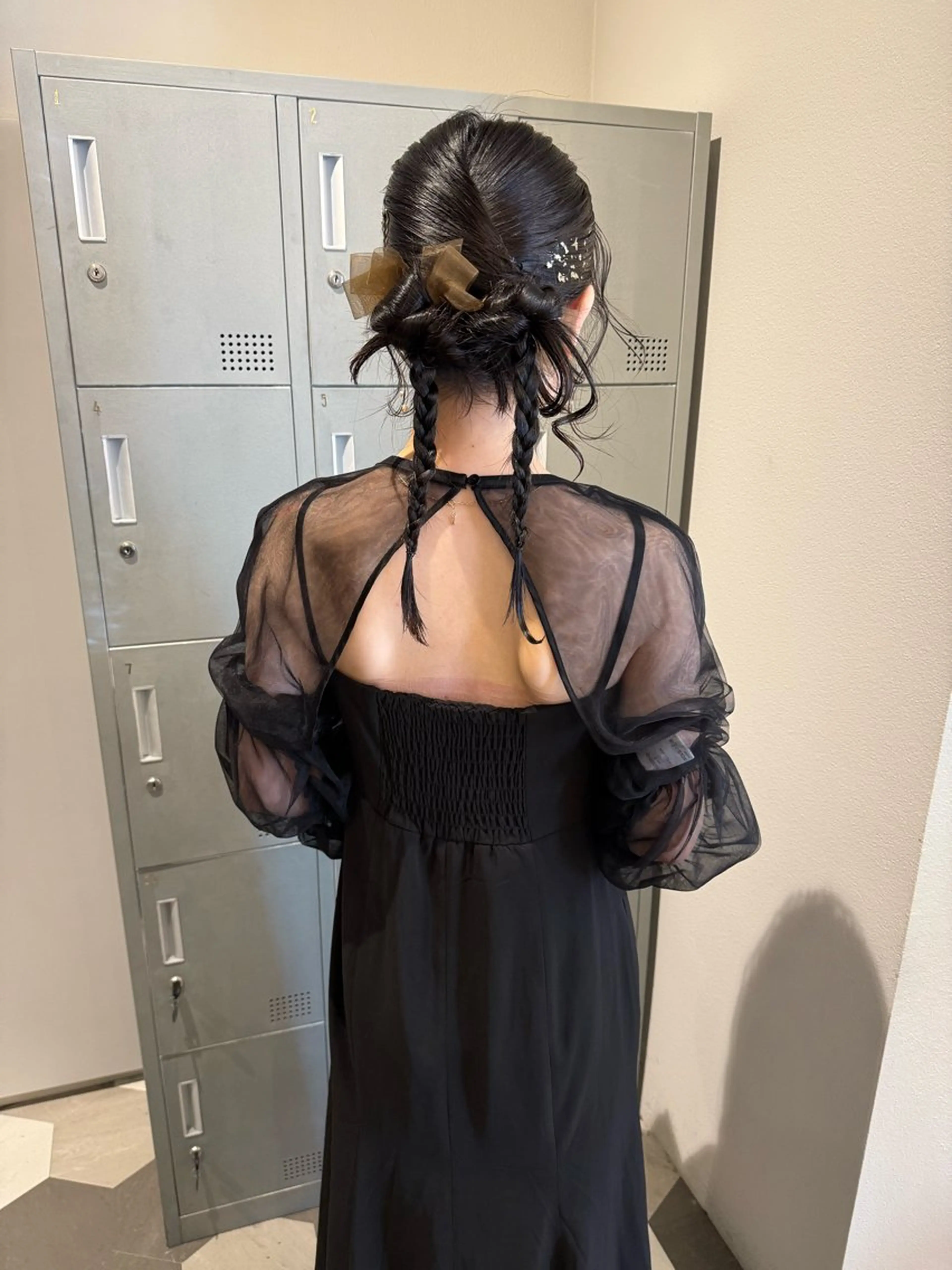 セミロング ヘアアレンジ ヘアセット ブリーチ/アレンジ 天満/chihiroのヘアスタイル