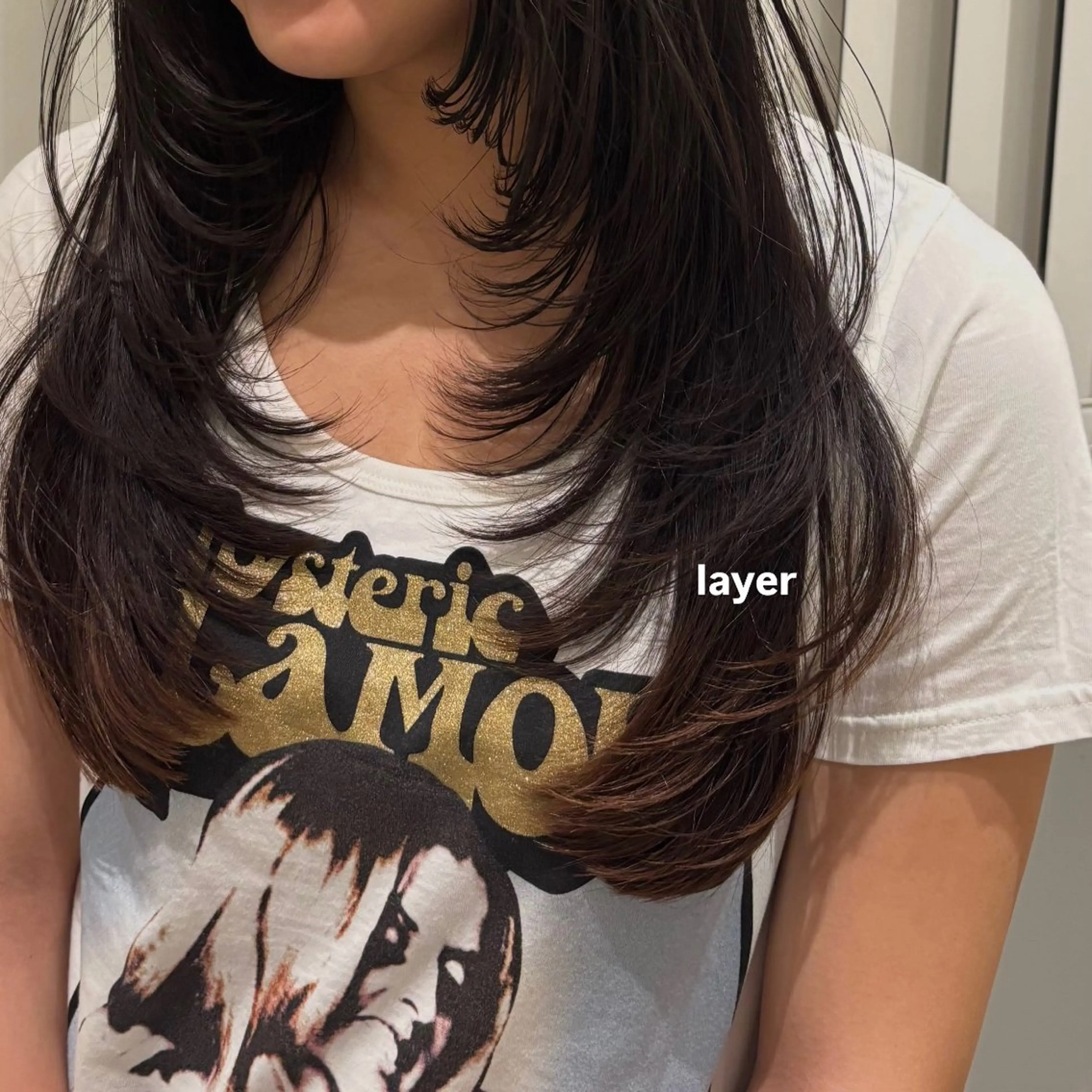 ロング 顔周りカット レイヤーカット kelly.un MIUのヘアスタイル