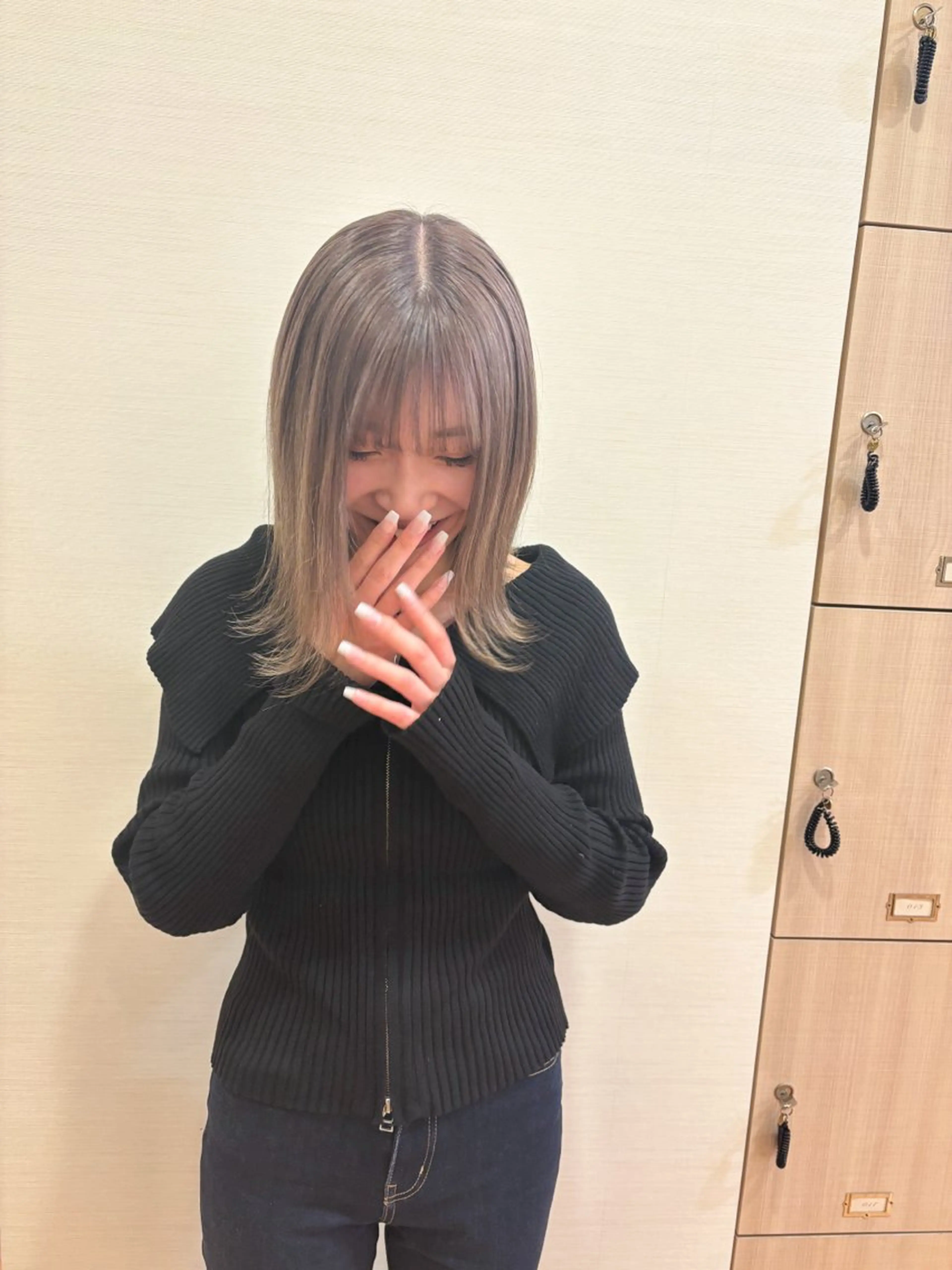 セミロング カラー 【PDfino大通】 サクラ.のヘアスタイル