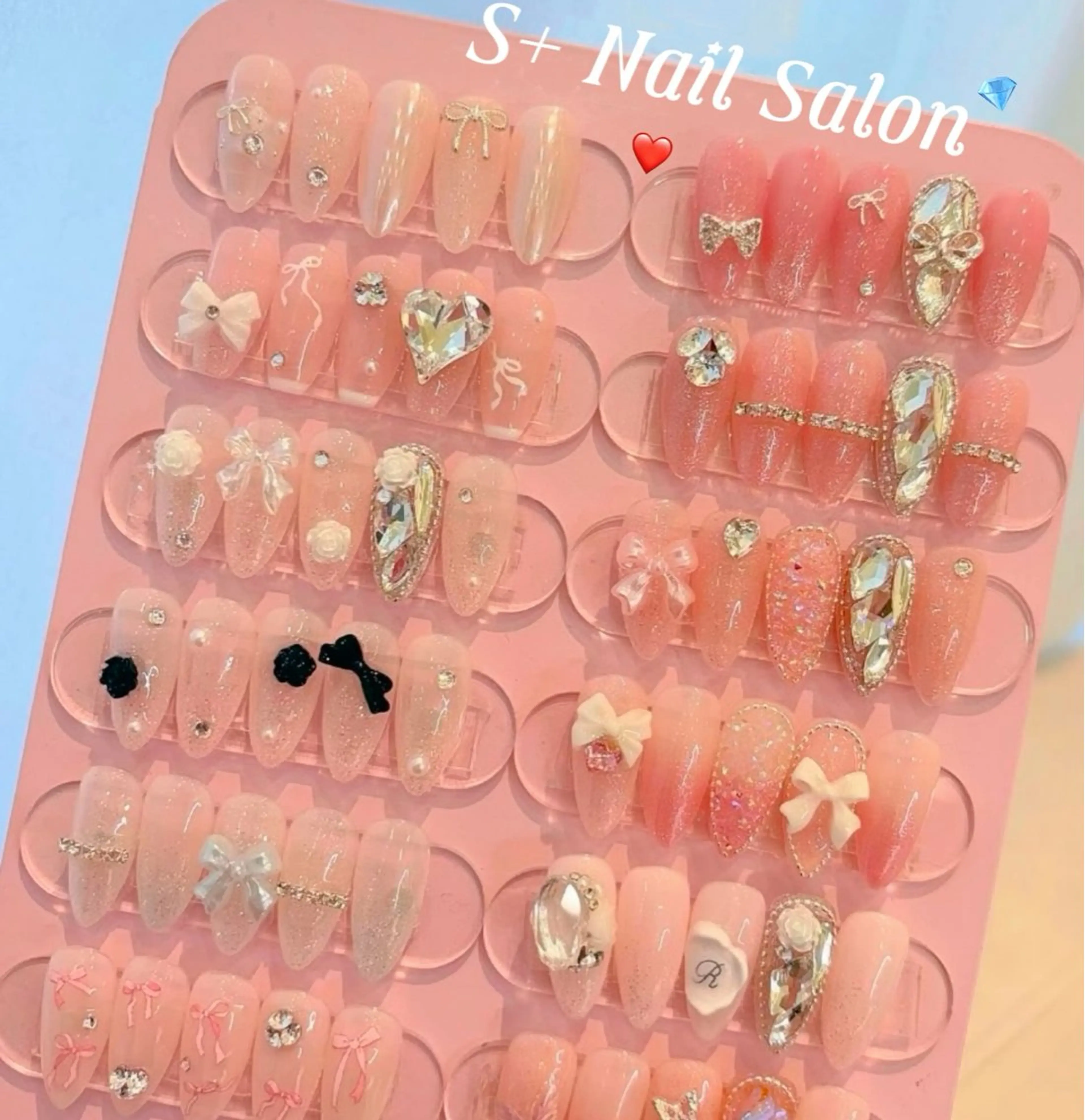 ネイル ハート リボン ネイリスト ハンのネイルデザイン