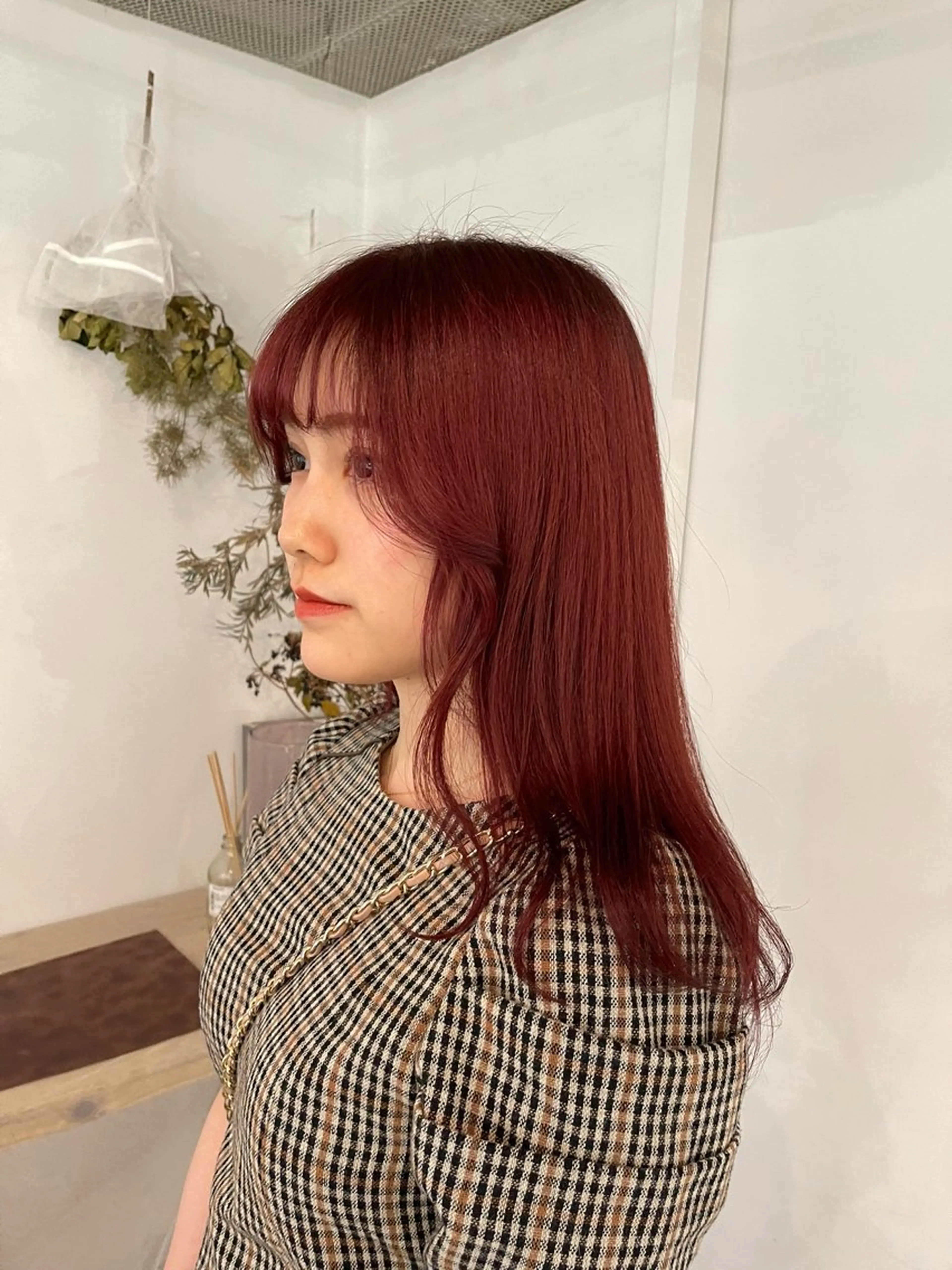 カラー メンズ メンズブリーチ ブリーチ レッドカラー ヘアカラー ボブ/レイヤー /河内温太のヘアスタイル