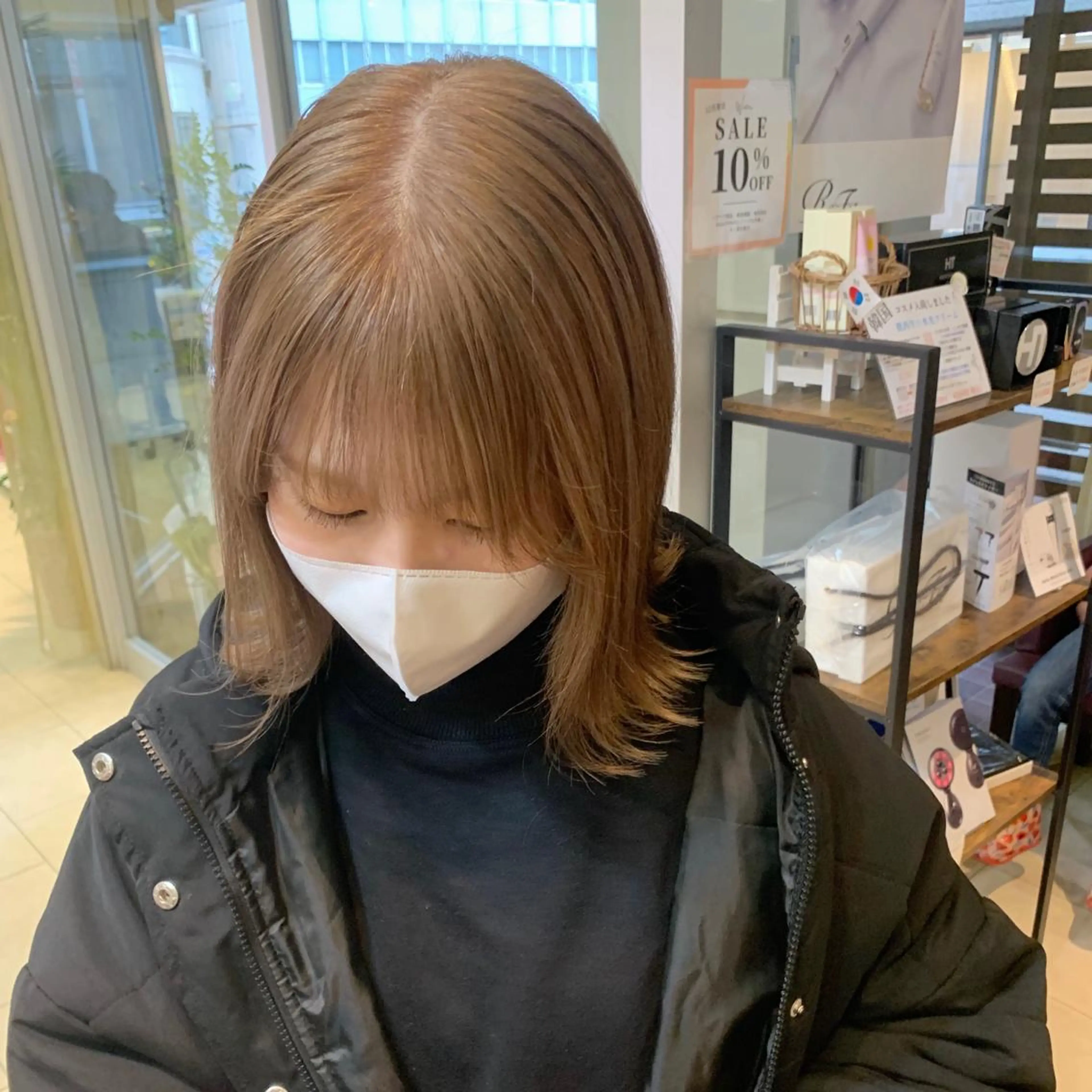 ミディアム カラー ヘアカラー 甲斐 司のヘアスタイル