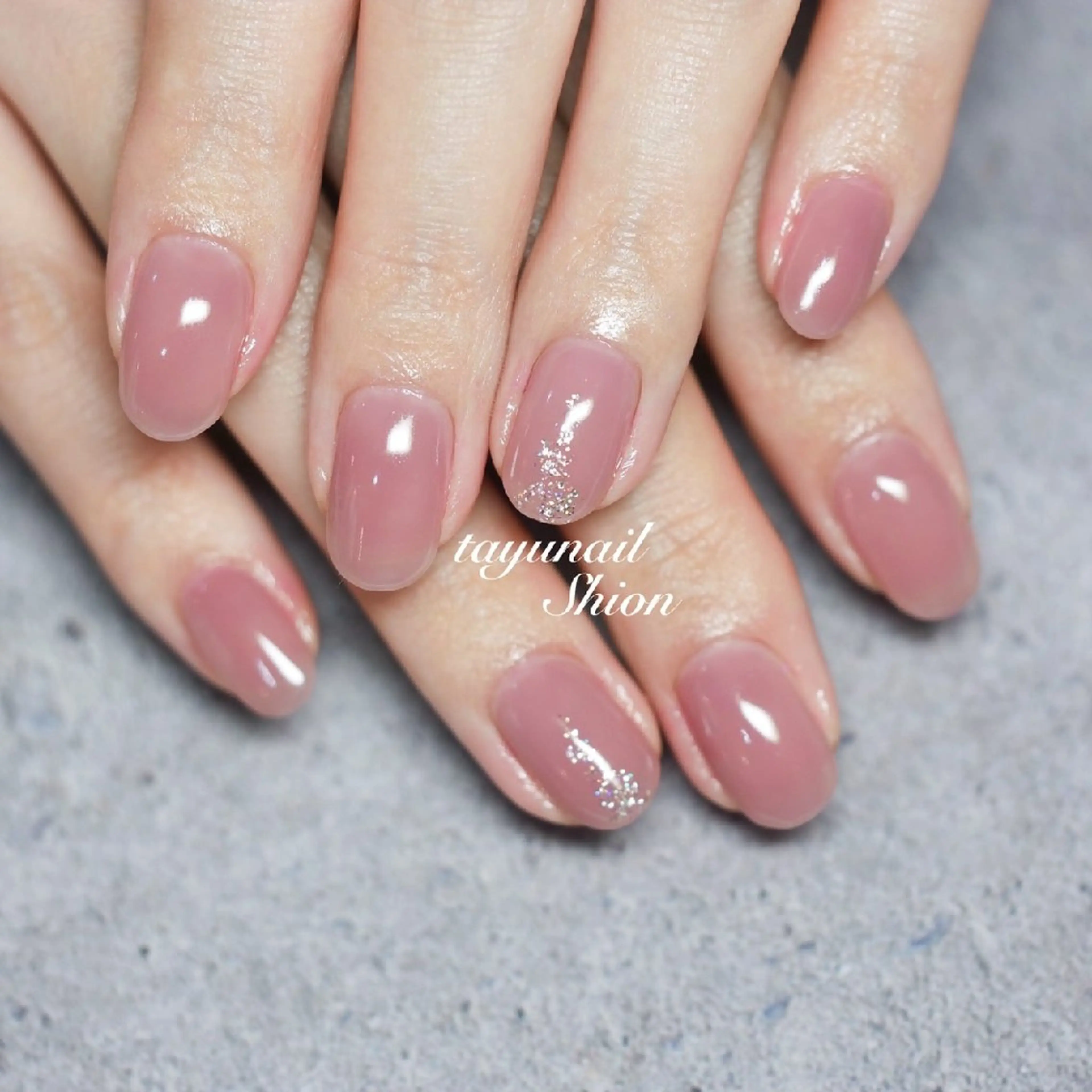 ネイル ジェルネイル パラジェル ピンク シンプルネイル ネイルサロン・ネイルスクール　たゆnail所属・ネイルサロン 【たゆnail】のネイルデザイン