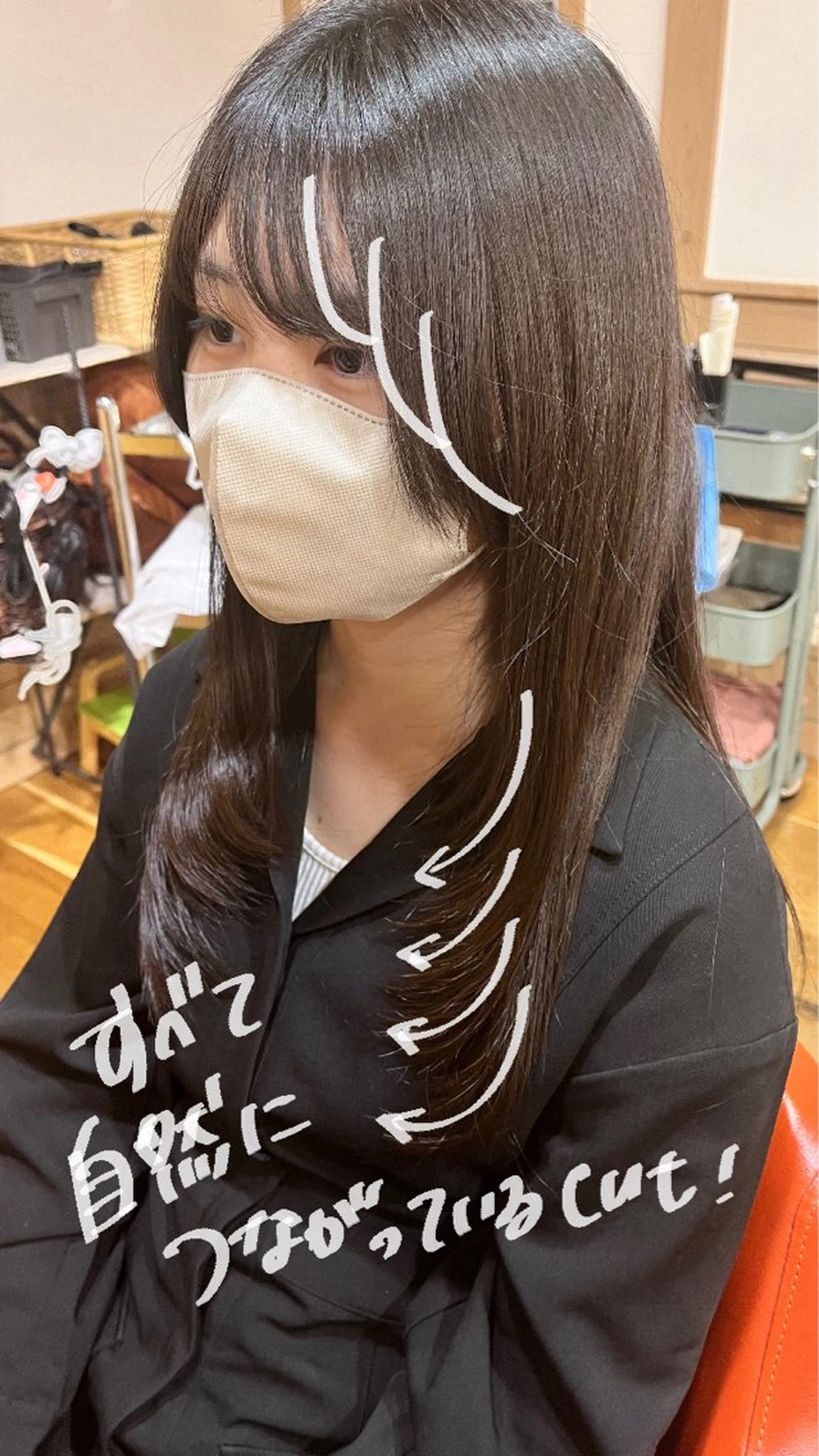 ロング 花澤 紗更のヘアスタイル