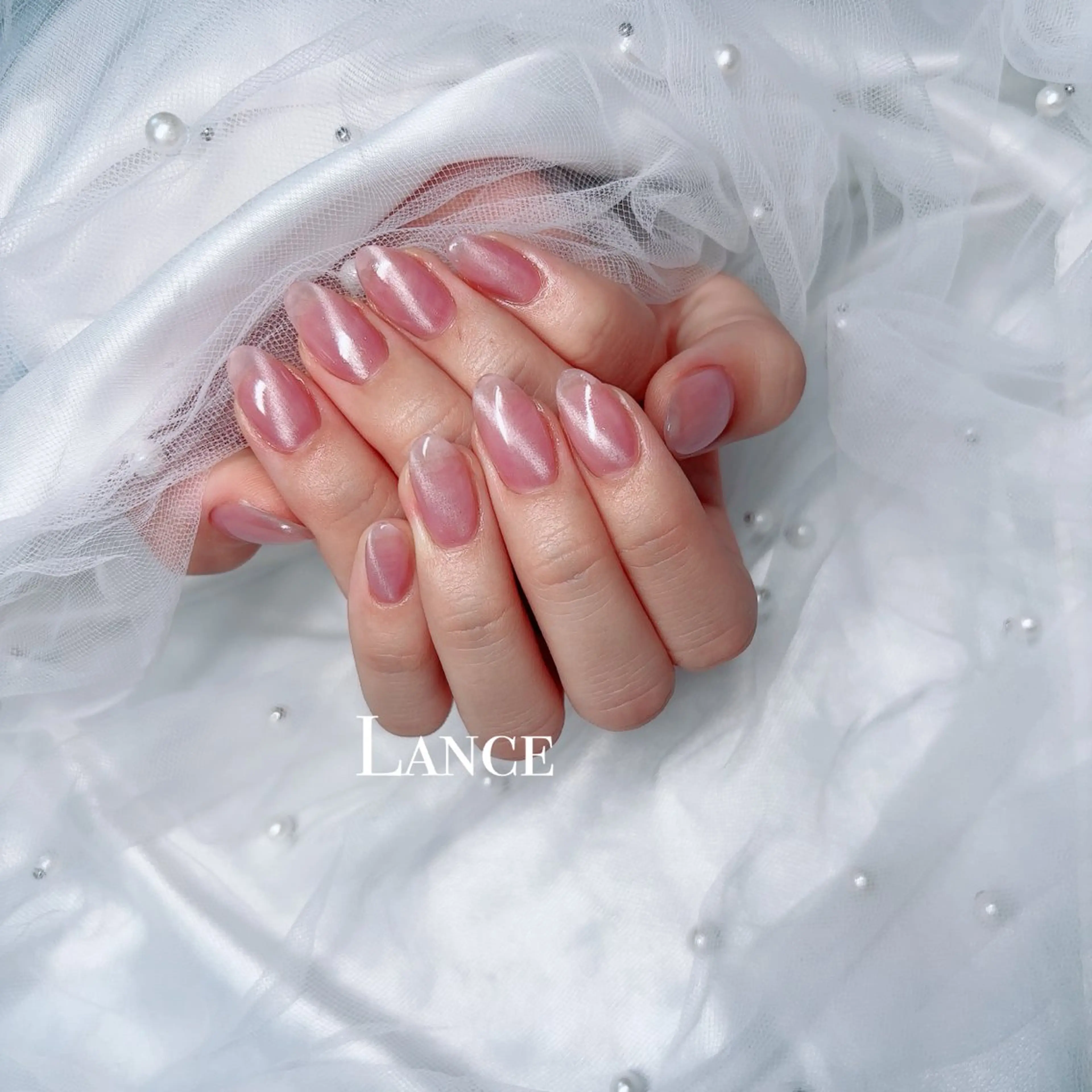 ネイル キラキラネイル 韓国ネイル 春ネイル ワンホンネイル 冬ネイル ハンドネイル Lance nailのネイルデザイン