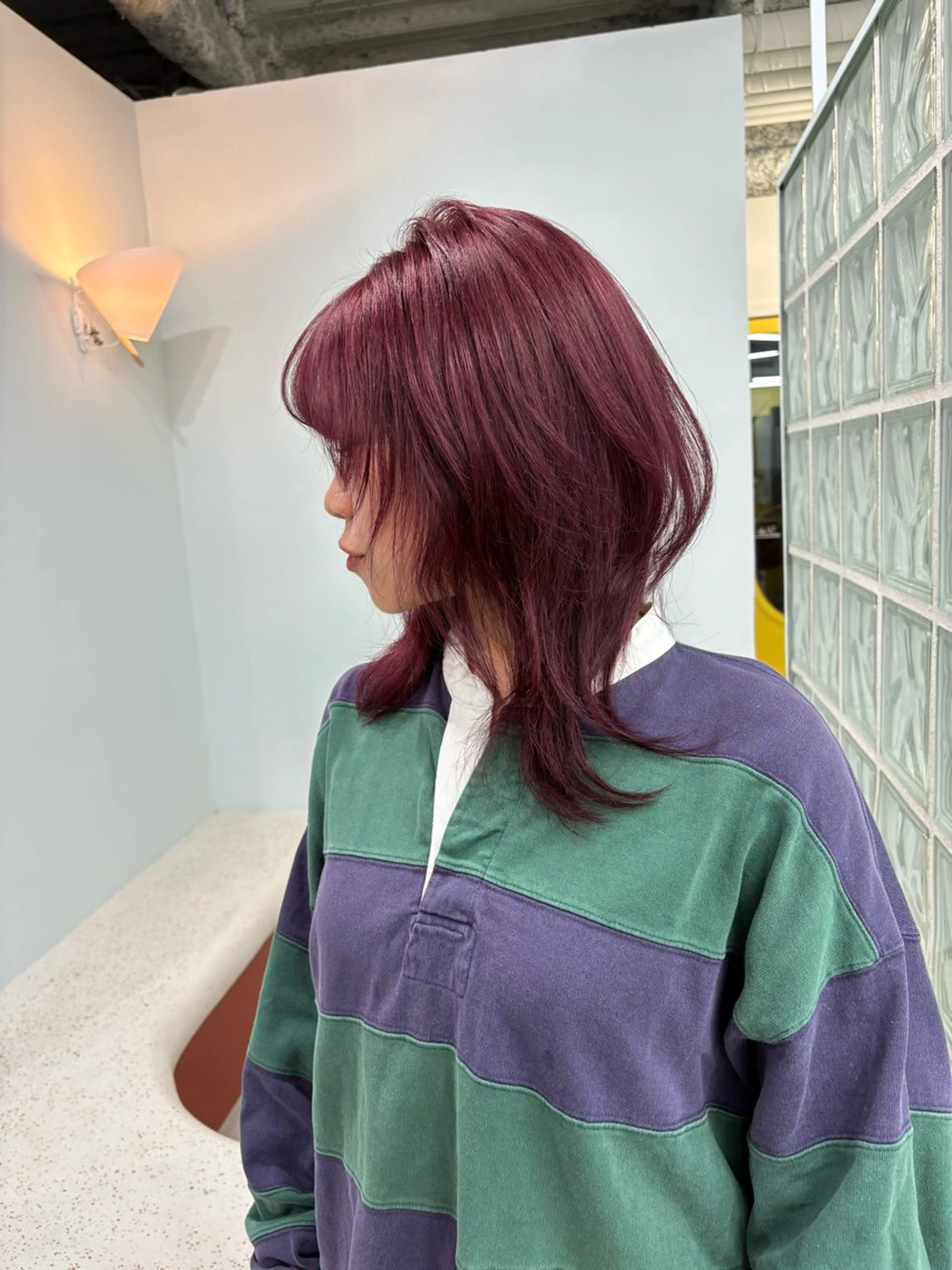 カラー カシス ピンクカラー ヘアカラー qulim hair所属・【qulim】松尾 香透のヘアスタイル