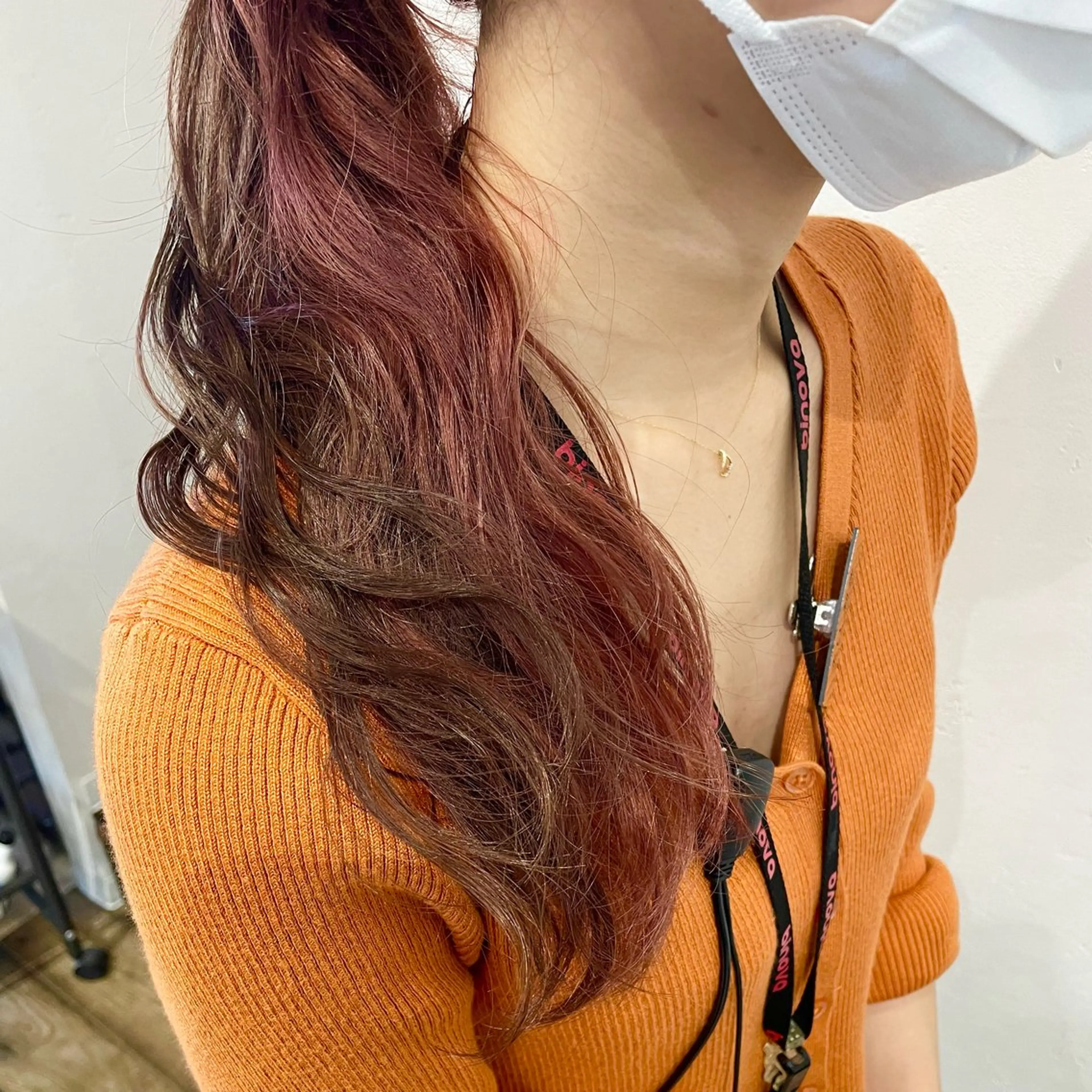 ロング カラー ヘアアレンジ ブラウンカラー インナーカラー ピンクカラー ピンクブラウン 簡単アレンジ ヘアカラー 村上 遥香 店長スタイリストのヘアスタイル