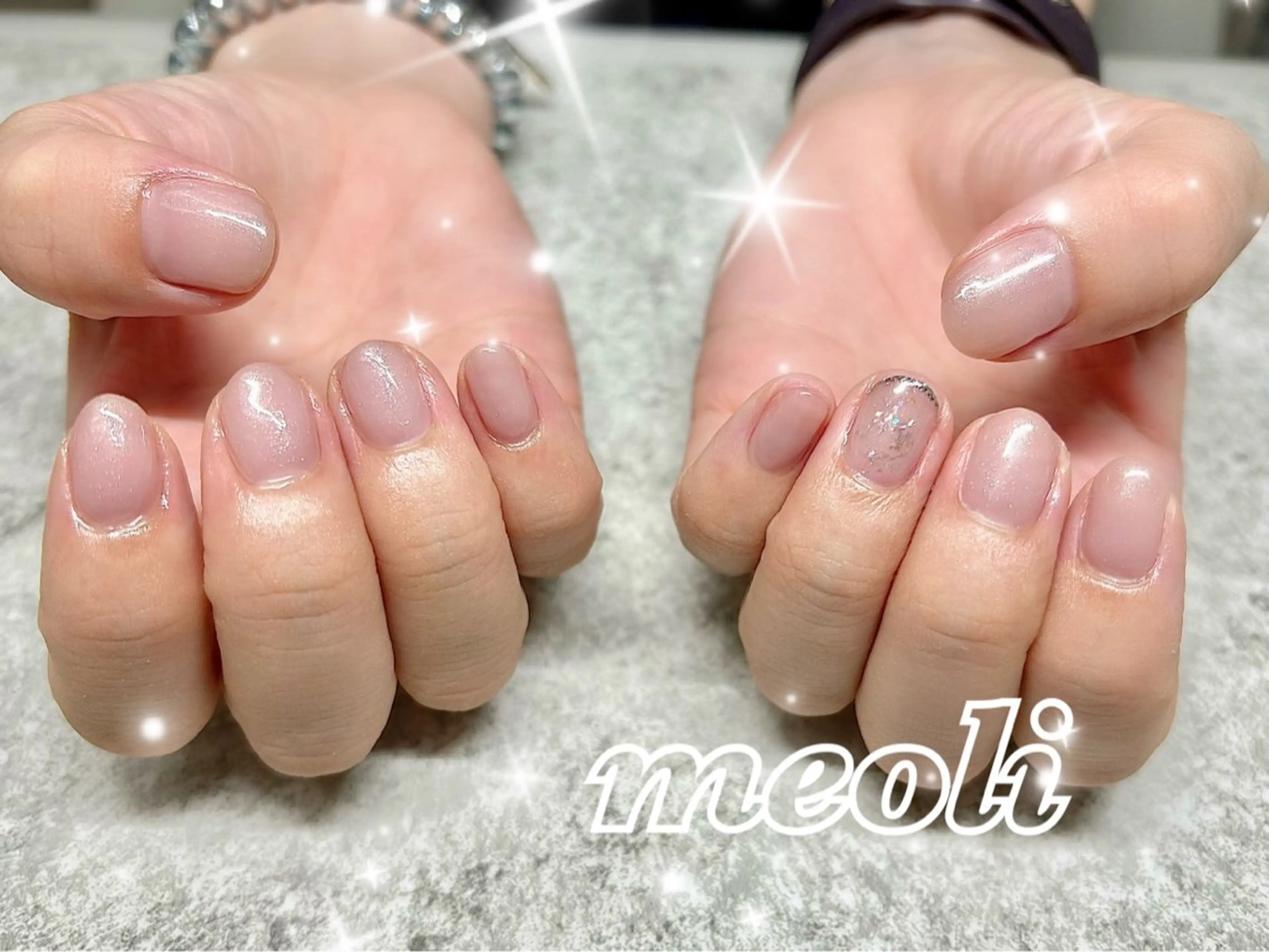 ネイル ラメ(グリッター) ハンドネイル nail salon meoli　アヤのネイルデザイン