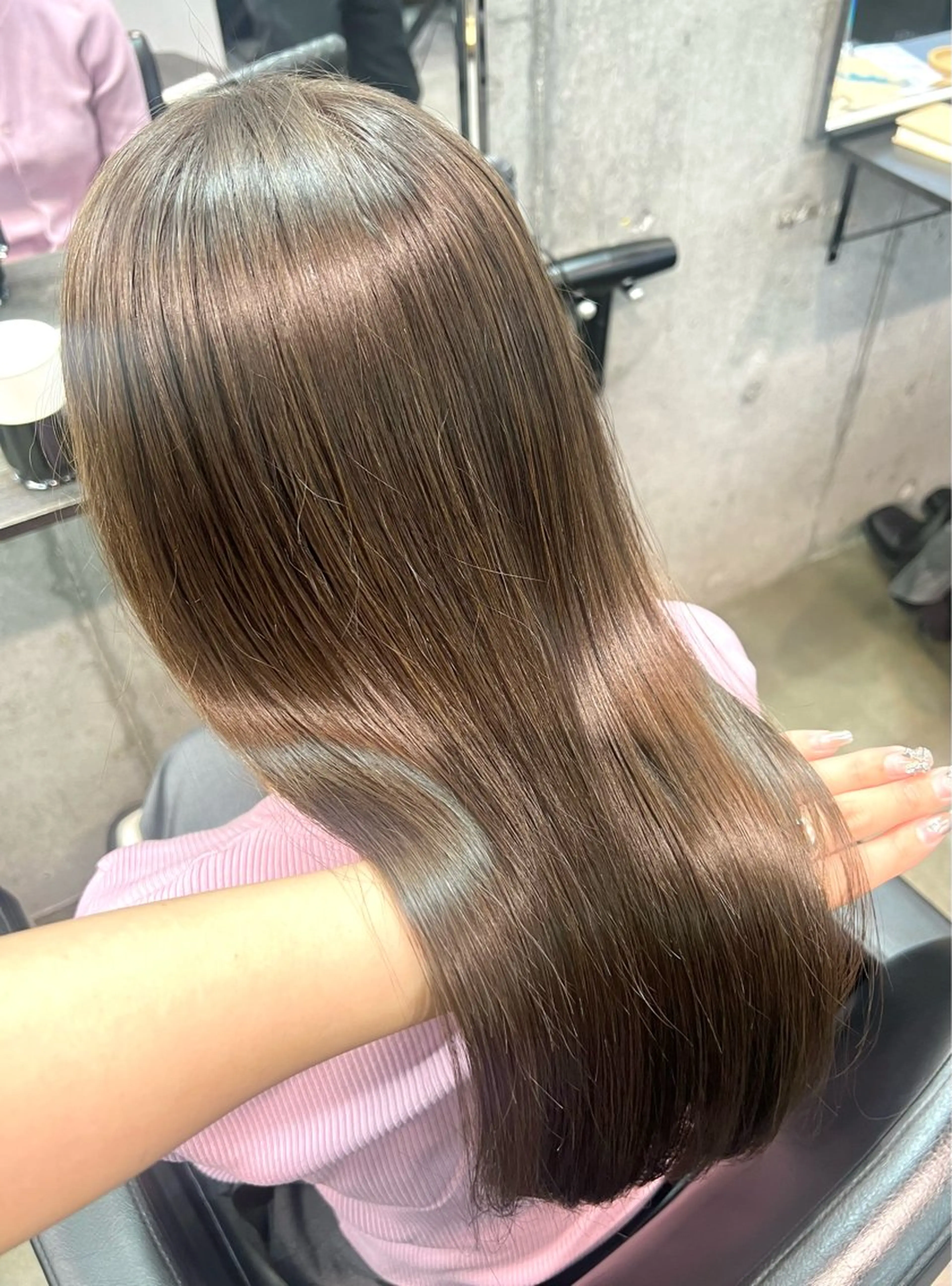 ロング カラー アクアカラー ブリーチ ダブルカラー ブリーチなしカラー トリートメント カット ヘアカラー トリートメント 透明感カラー ✨ 韓国艶髪💗菅原のヘアスタイル