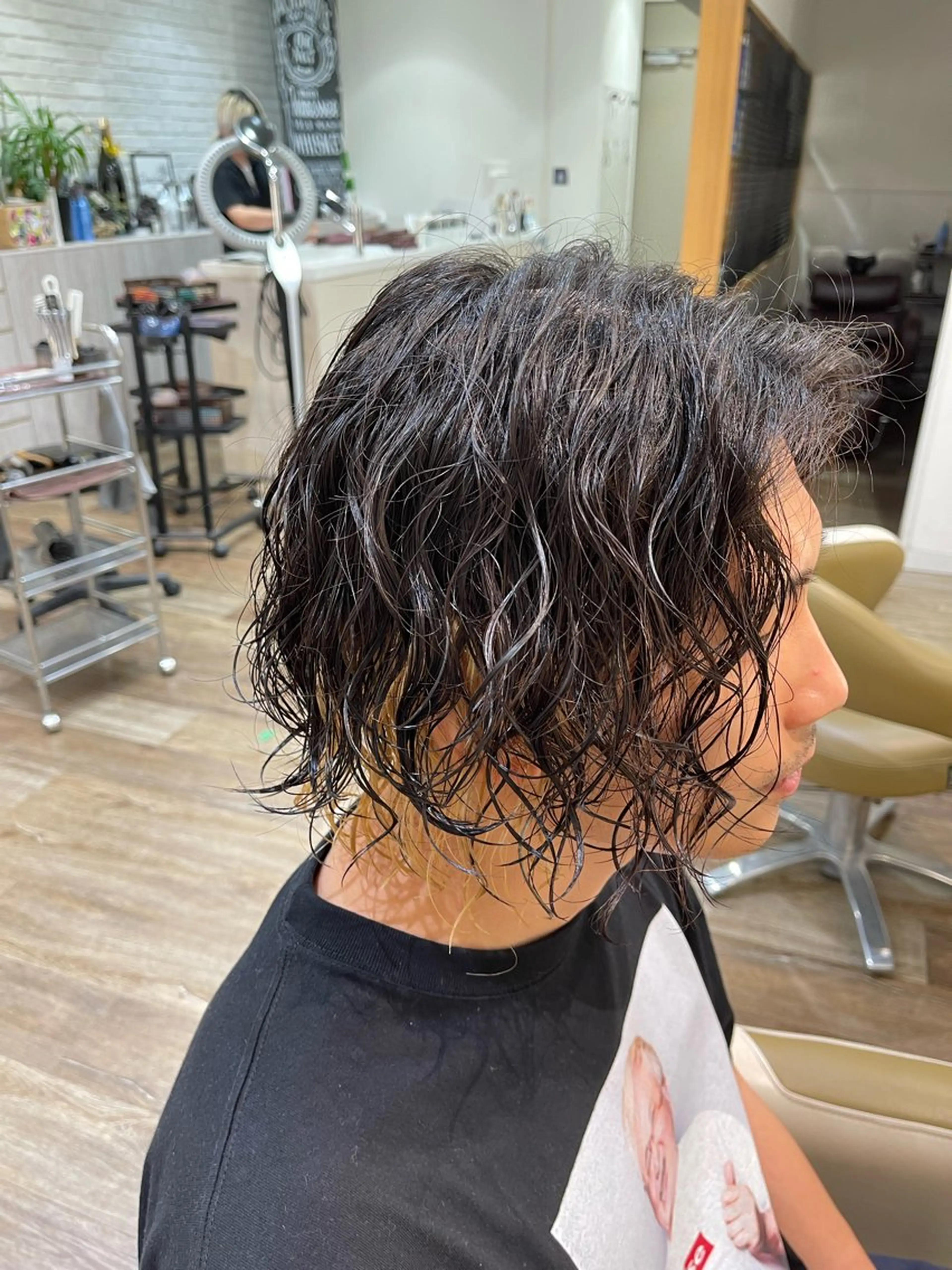 ショート カラー パーマ カット ヘアカラー パーマ メンズパーマ 北原寿樹のヘアスタイル