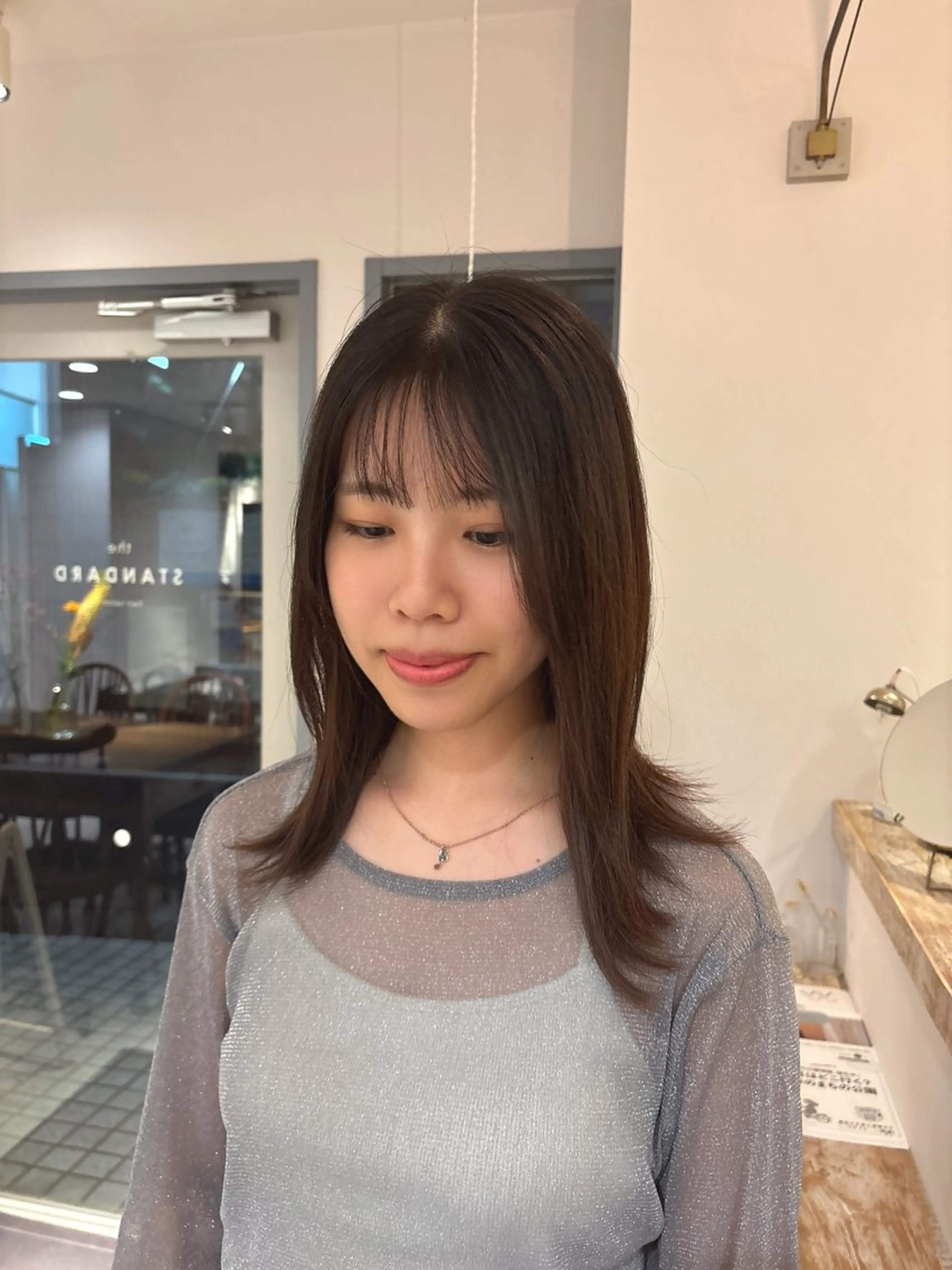 カラー 🎀調布仙川透明感オ リーブカラー干莉🎀のヘアスタイル