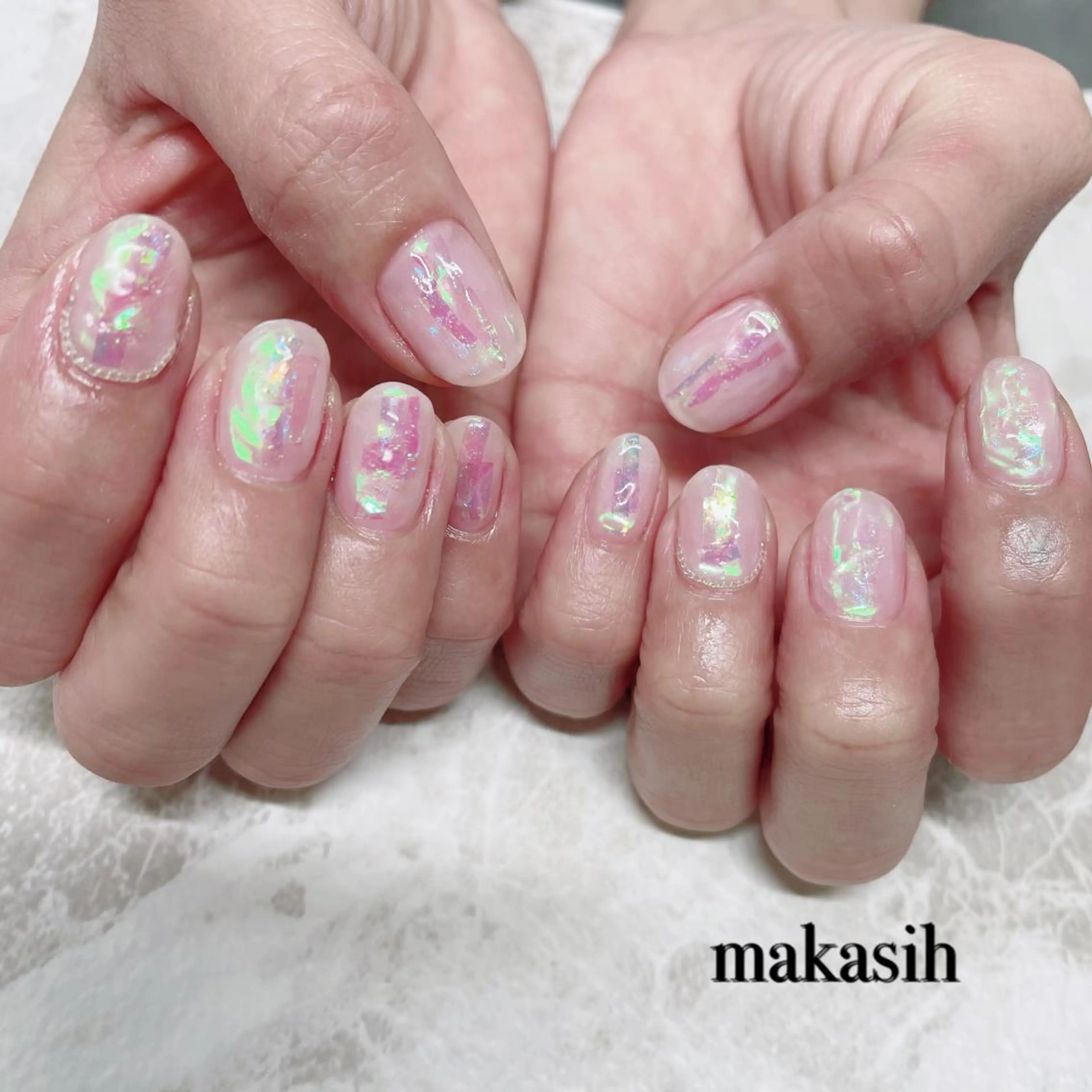 ネイル オーロラネイル キラキラネイル 濱田 美菜子のエステ・リラクイメージ