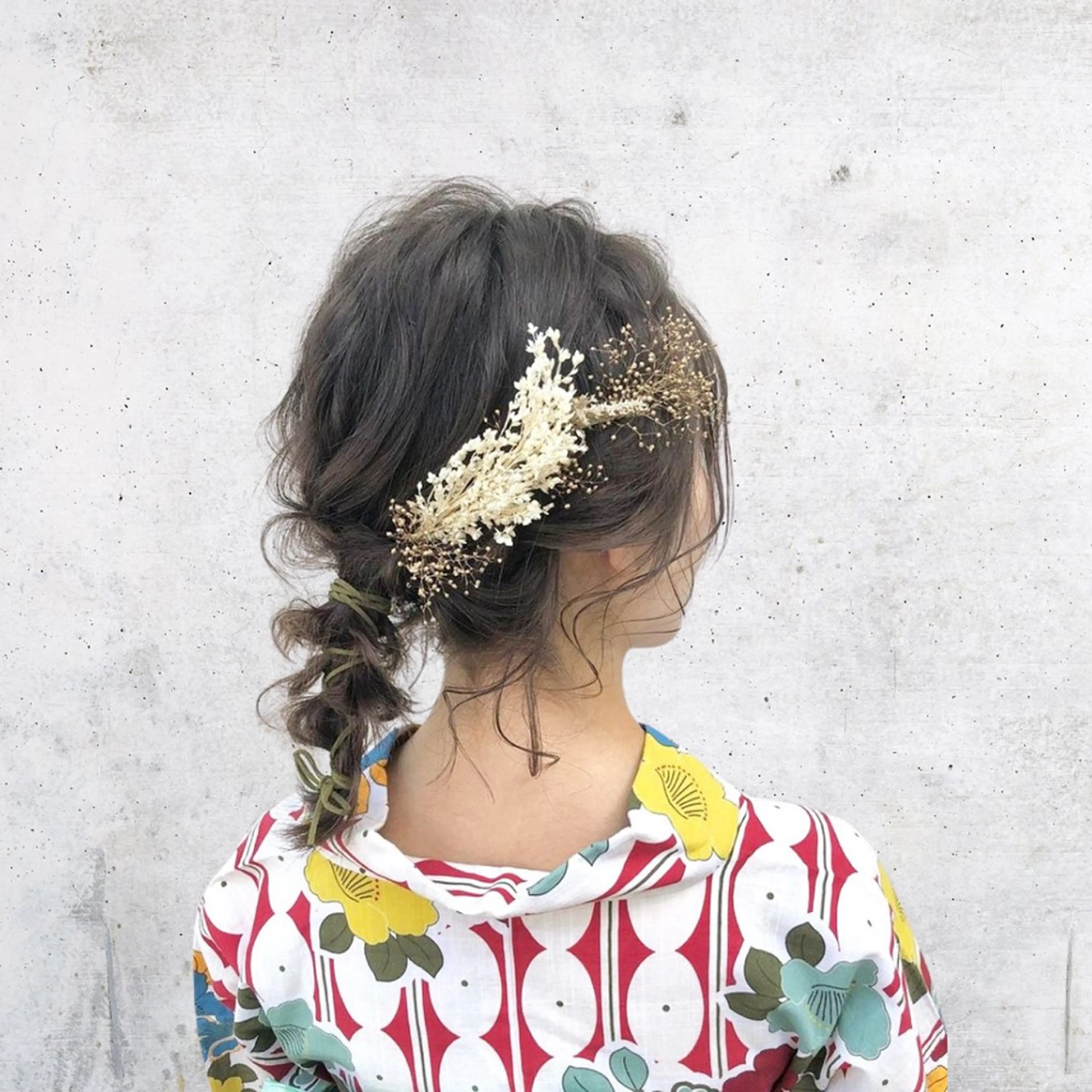 ミディアム ヘアアレンジ 浴衣 着付け 川越 輝梨奈のヘアスタイル