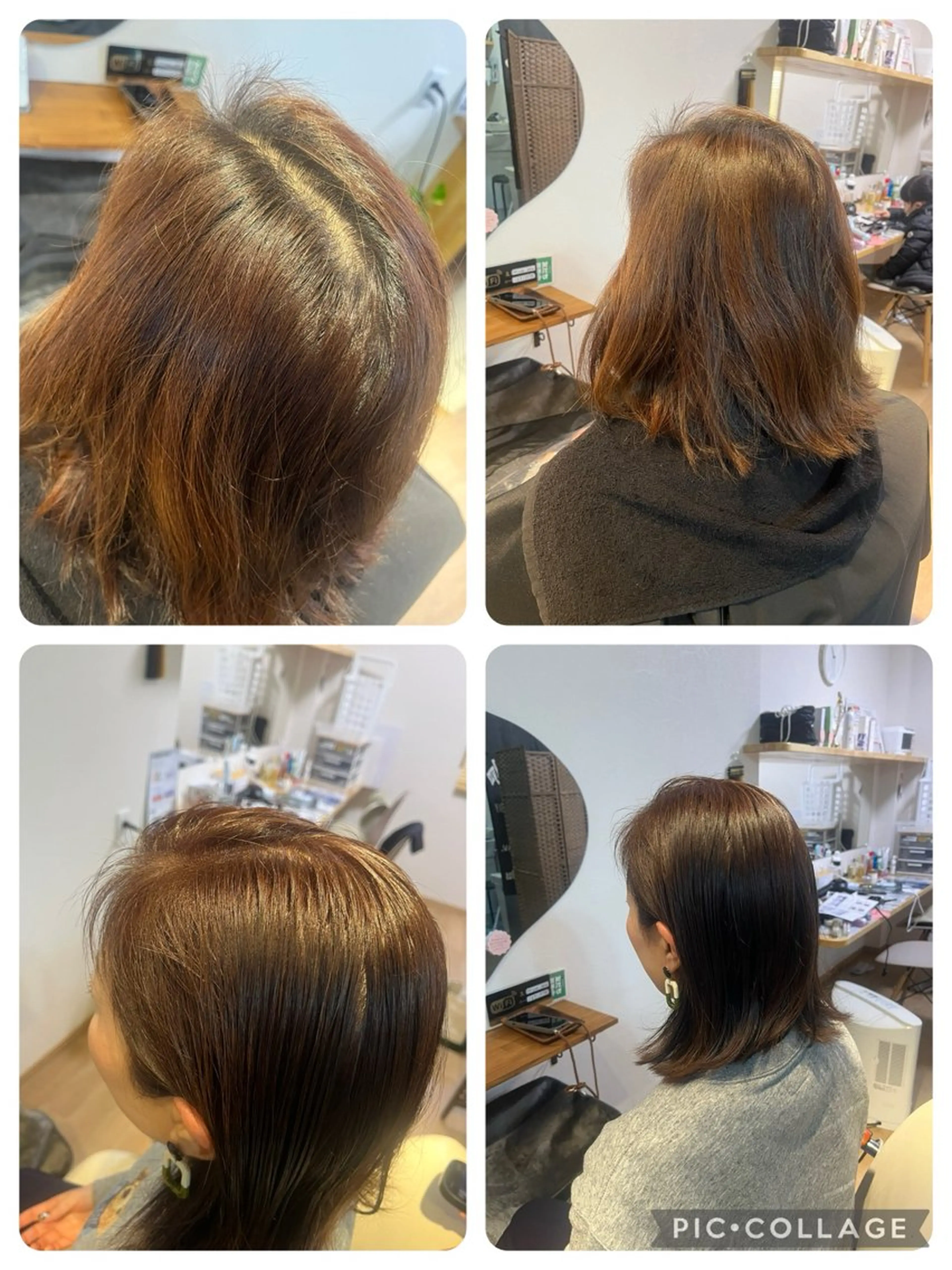 ミディアム カラー アッシュ アッシュブラウン ブラウンカラー プライベートサロン LOHASSALONのヘアスタイル