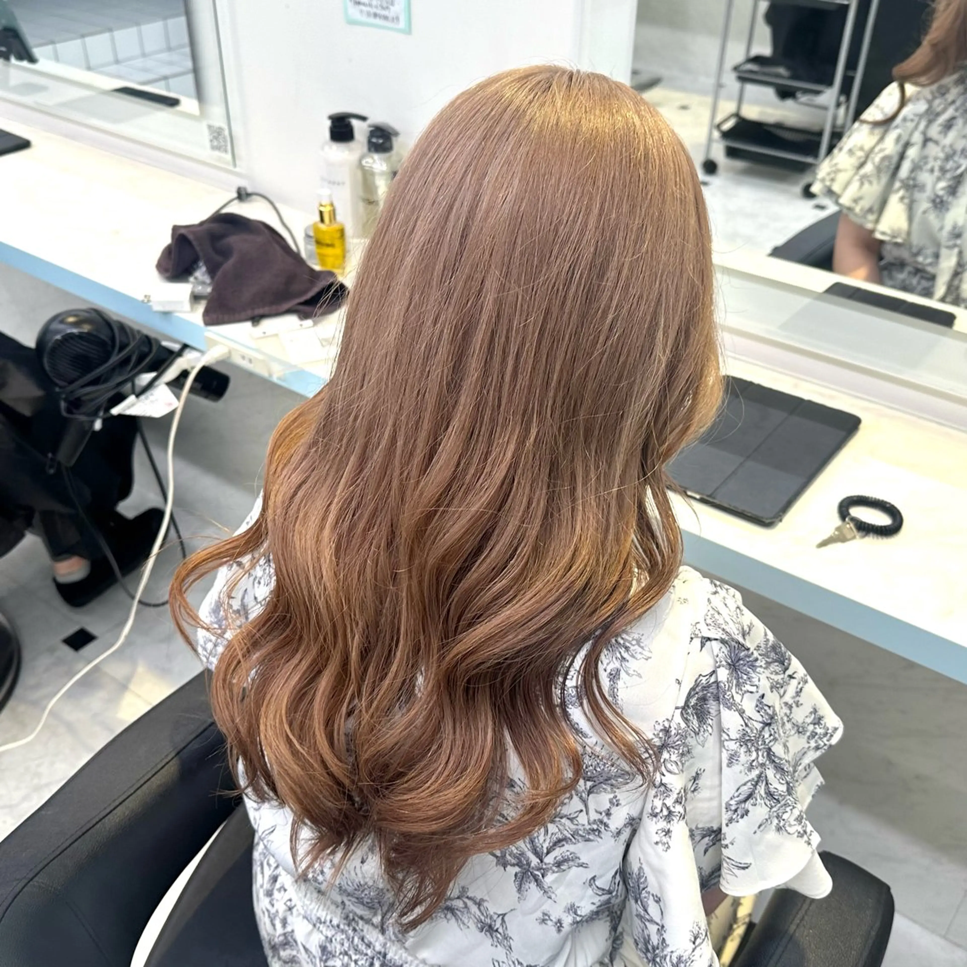 セミロング カラー ヘアカラー トリートメント ヘッドスパ ヘアセット 暖色🩷透明感カラー ♡Maika♡のヘアスタイル