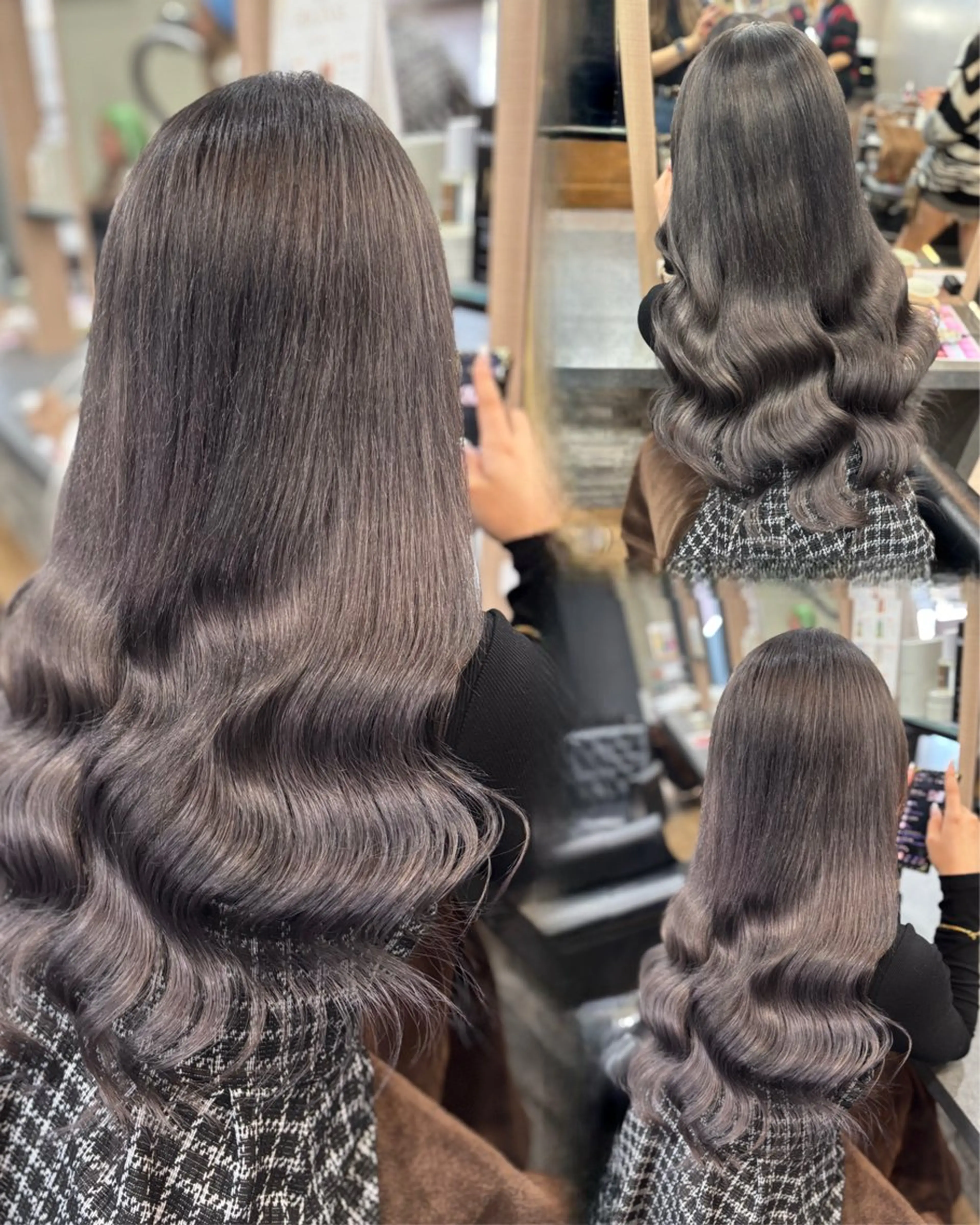 ロング カラー アッシュ ブリーチ ダークアッシュ エクステ 髪質改善 ヘアカラー エクステ 横浜/エクステ特化× 艶カラー/あいかのヘアスタイル