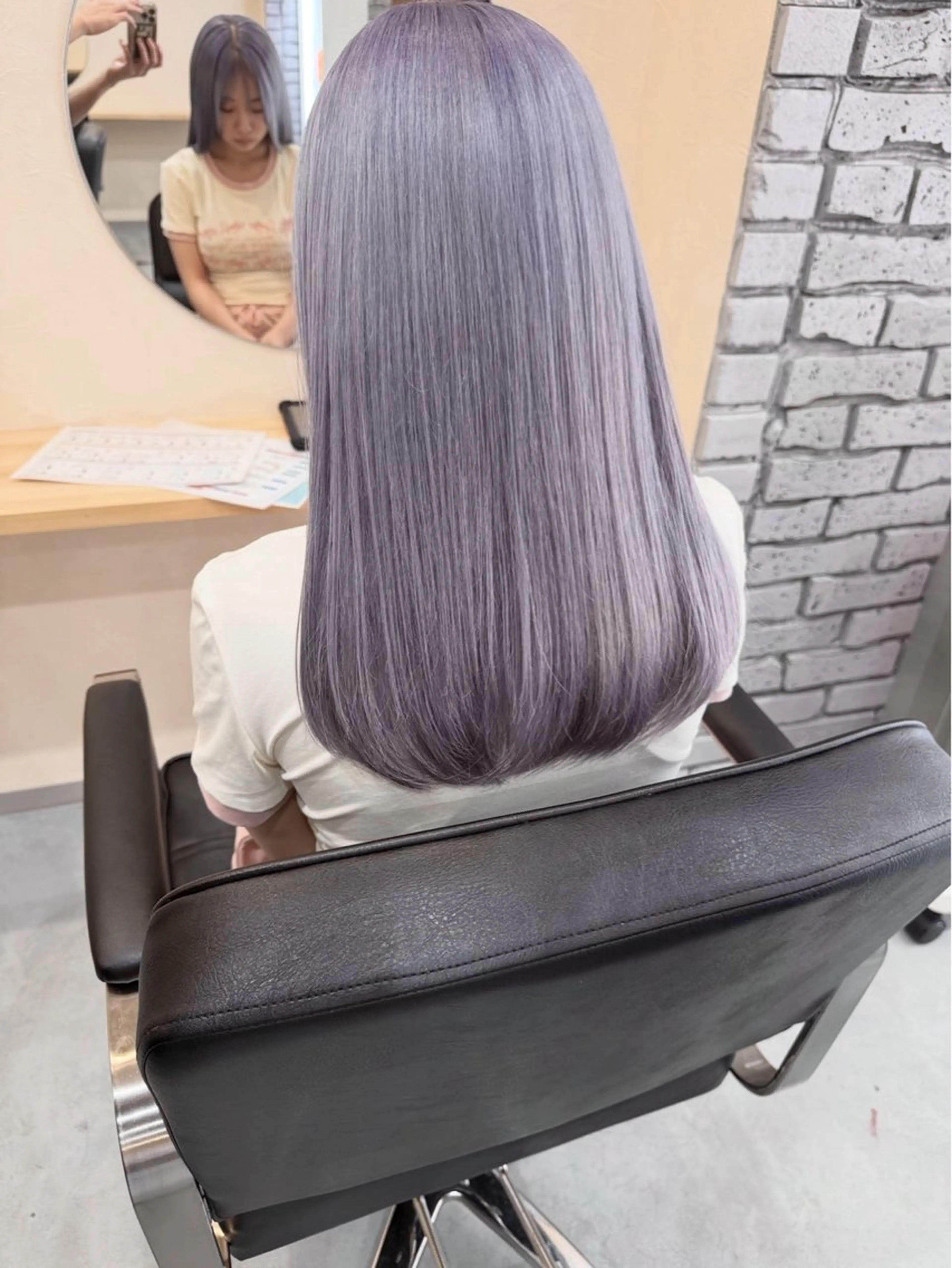 ロング カラー ブリーチ ブリーチなしカラー 髪質改善 ロング 似合わせカット ✨艶感カラー💫 髪質改善🫧のヘアスタイル