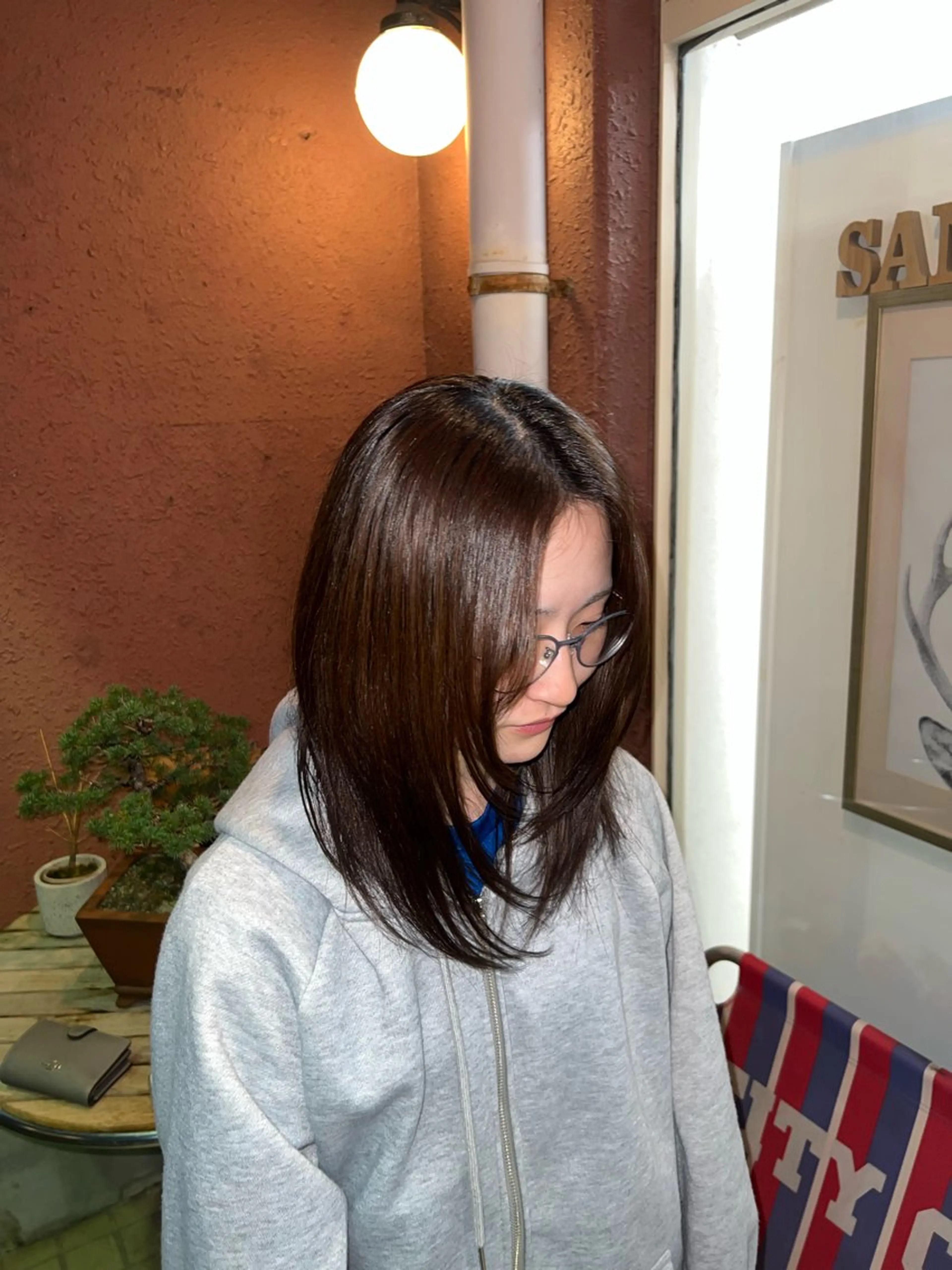 セミロング hair make sanctuary所属・オオエ トア／カラー／パーマのヘアスタイル