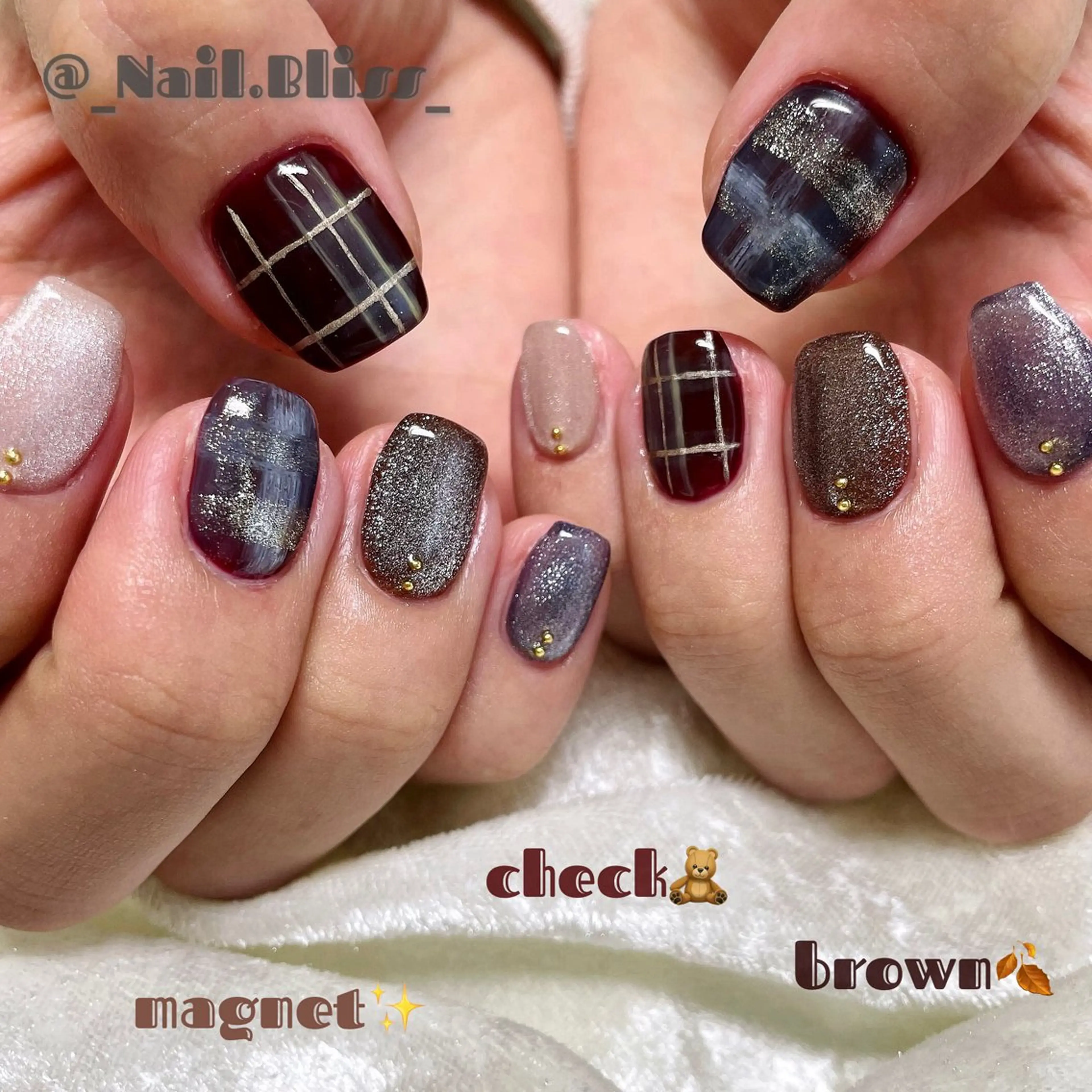 ネイル マグネットネイル 持ち込み ハンドネイル NAIL BLISSのネイルデザイン