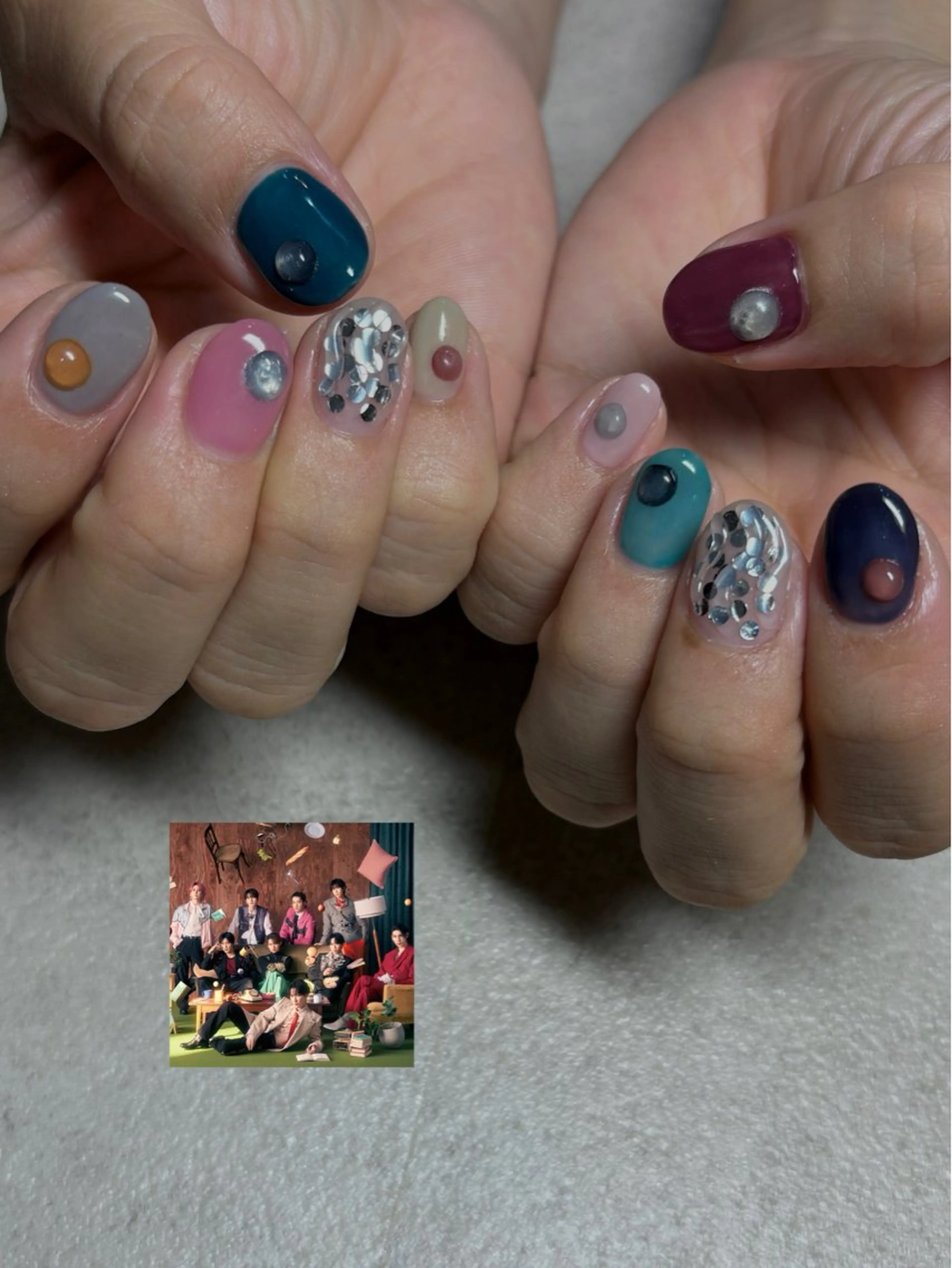 ネイル ホログラムネイル ショートネイル ハンドネイル acs.n所属・ネイル，耳つぼ 風間すみれのその他イメージ