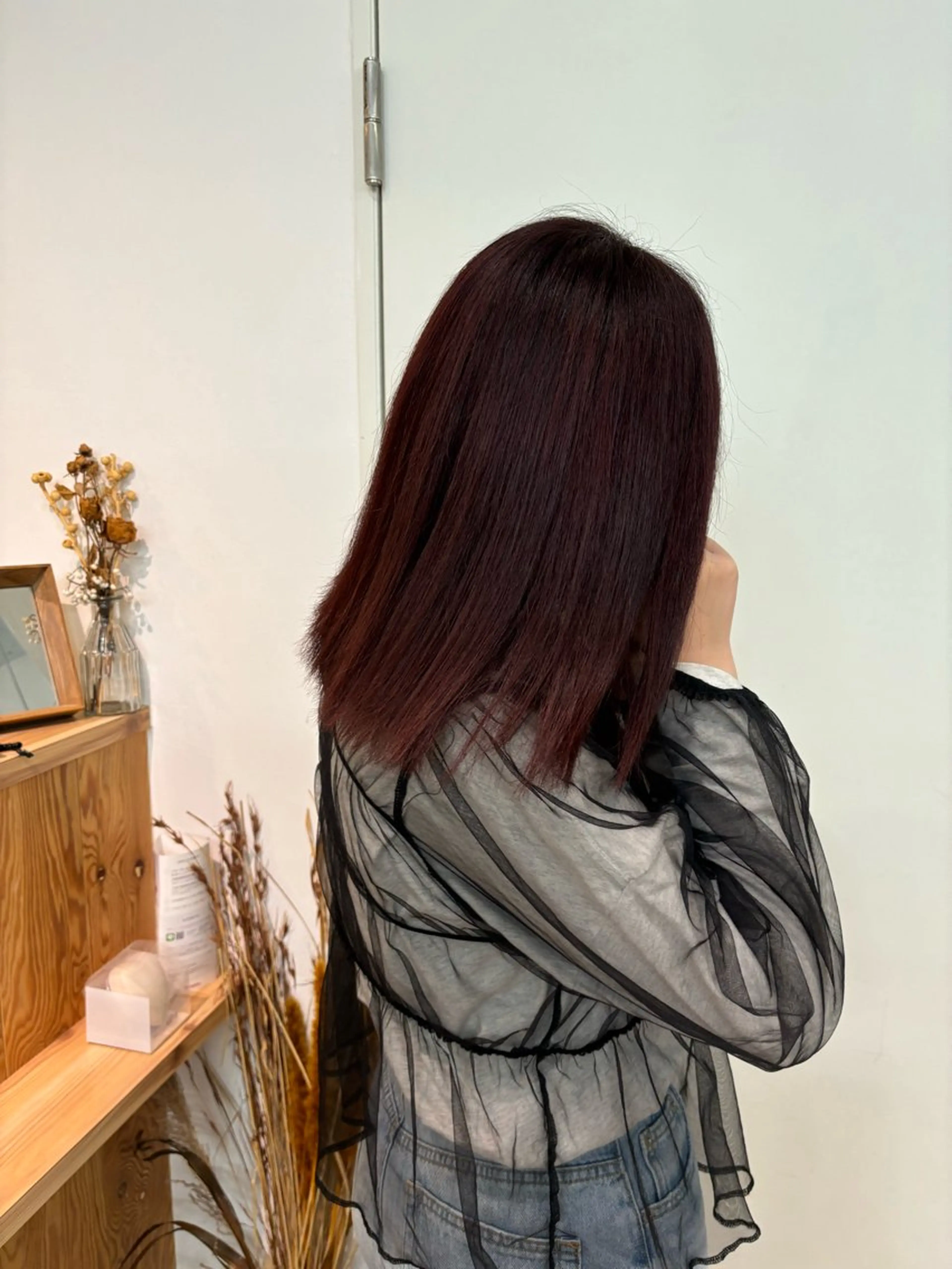 ミディアム カラー ブリーチ 室谷 ゆりあのヘアスタイル